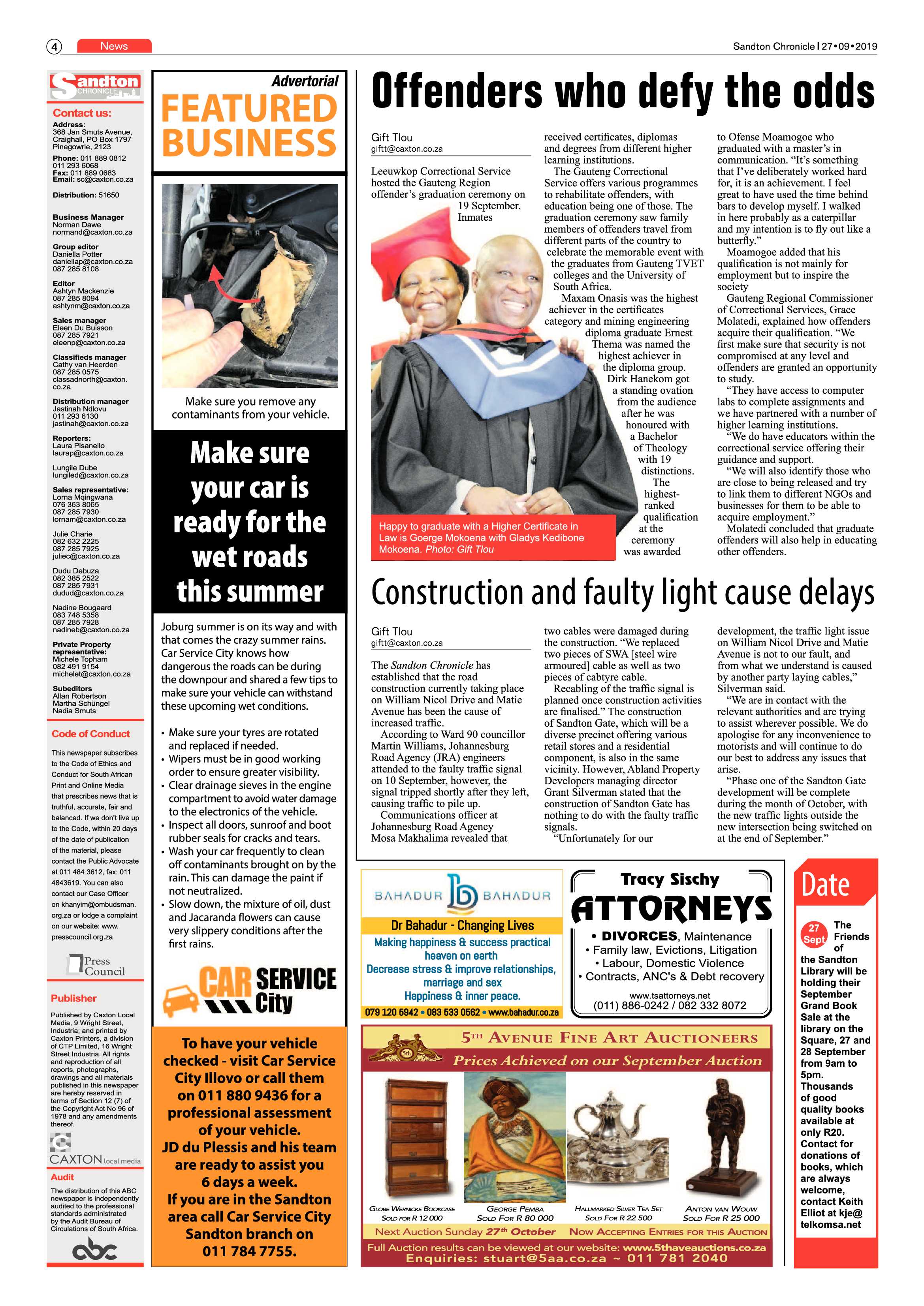 Sandton Chronicle 27 September, 2019 page 4