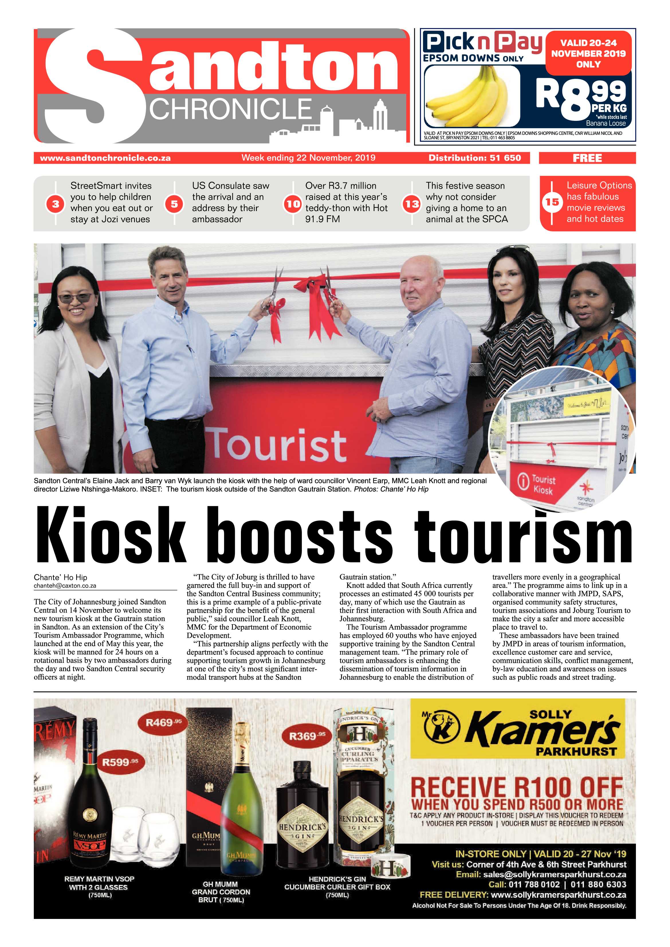 Sandton Chronicle 22 November, 2019 page 1