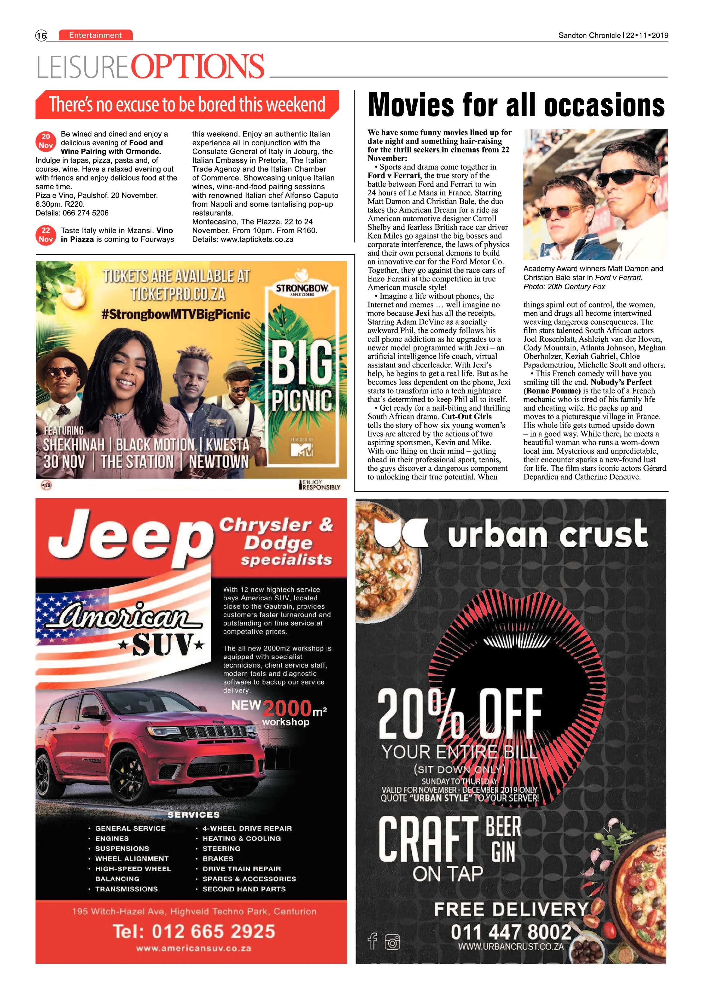 Sandton Chronicle 22 November, 2019 page 16