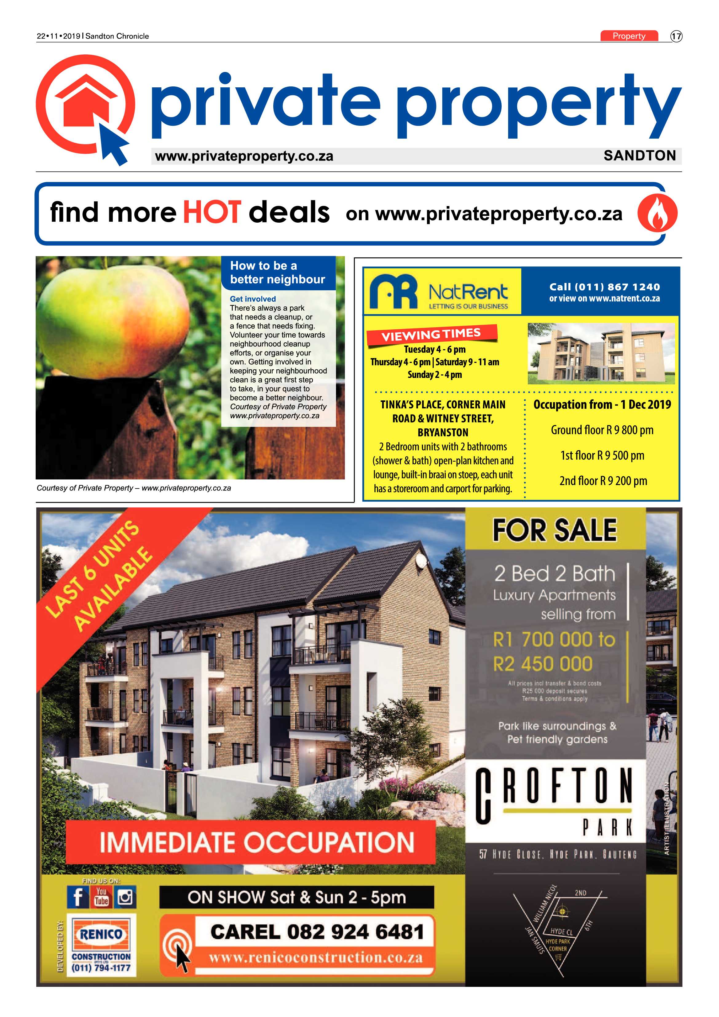 Sandton Chronicle 22 November, 2019 page 17
