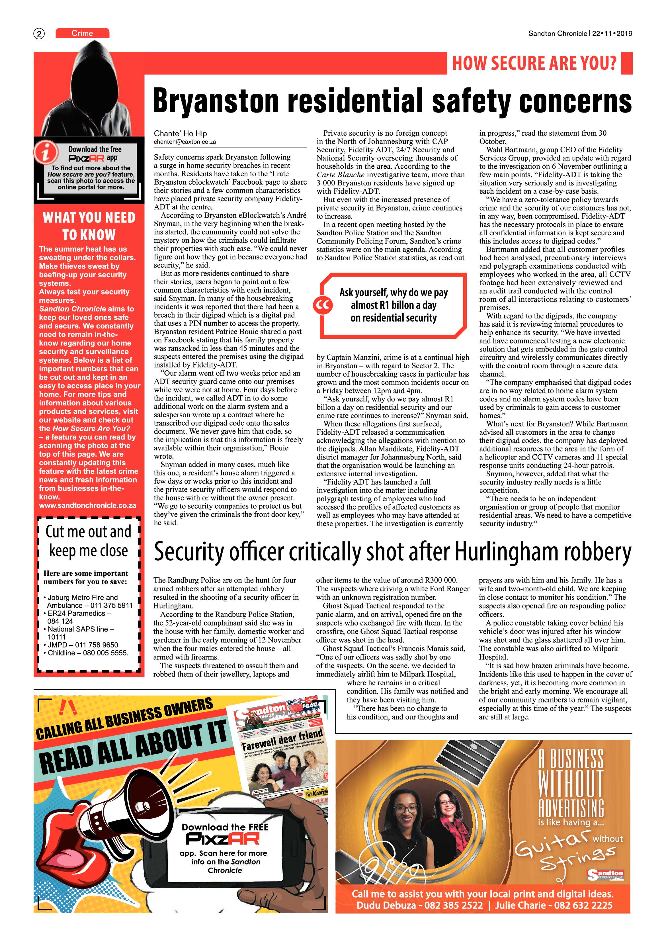 Sandton Chronicle 22 November, 2019 page 2