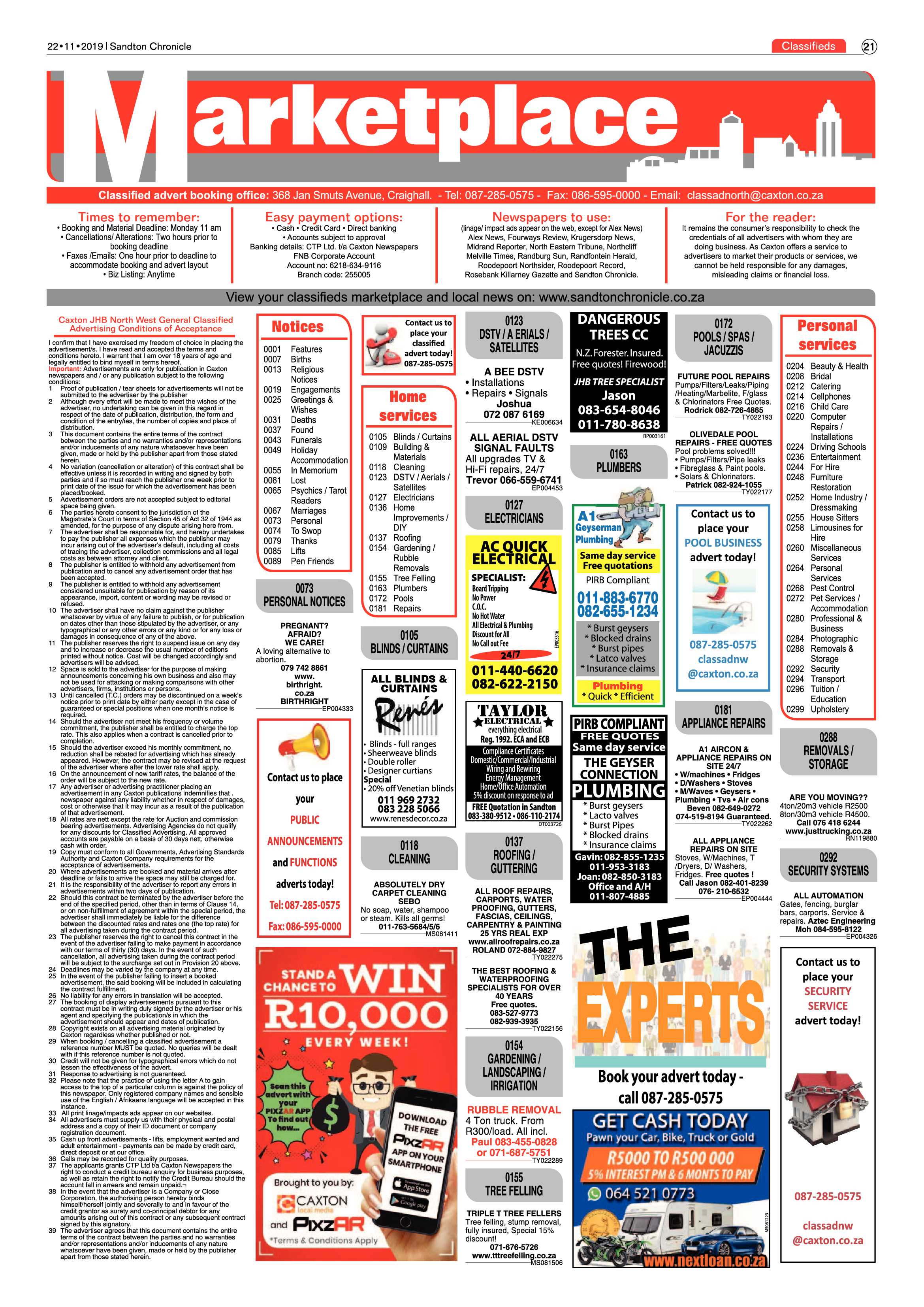 Sandton Chronicle 22 November, 2019 page 21