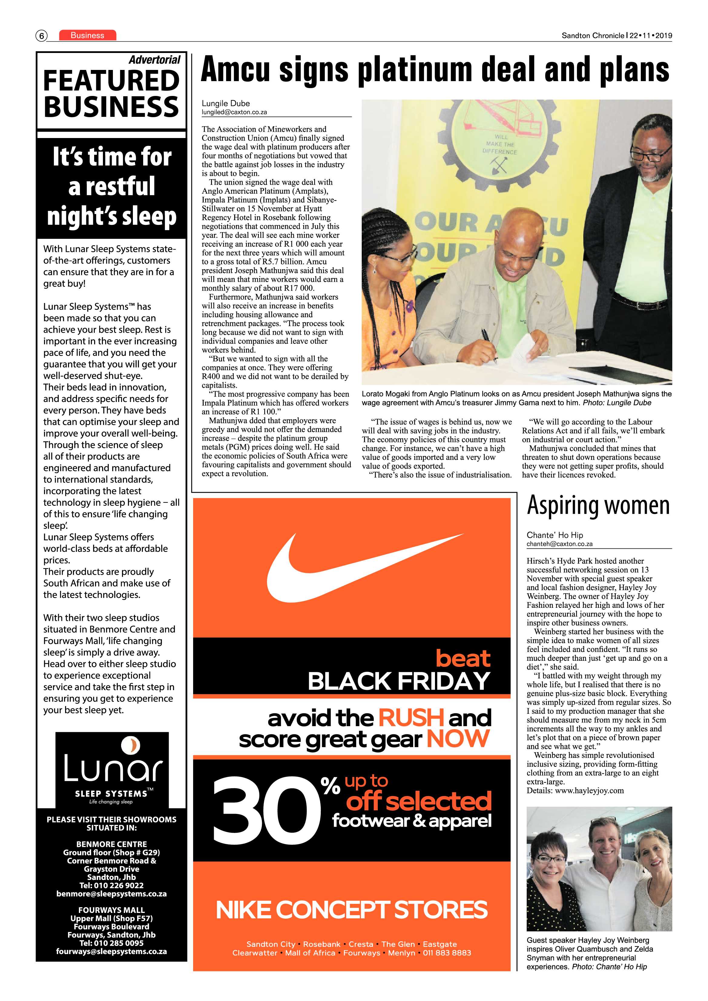 Sandton Chronicle 22 November, 2019 page 6