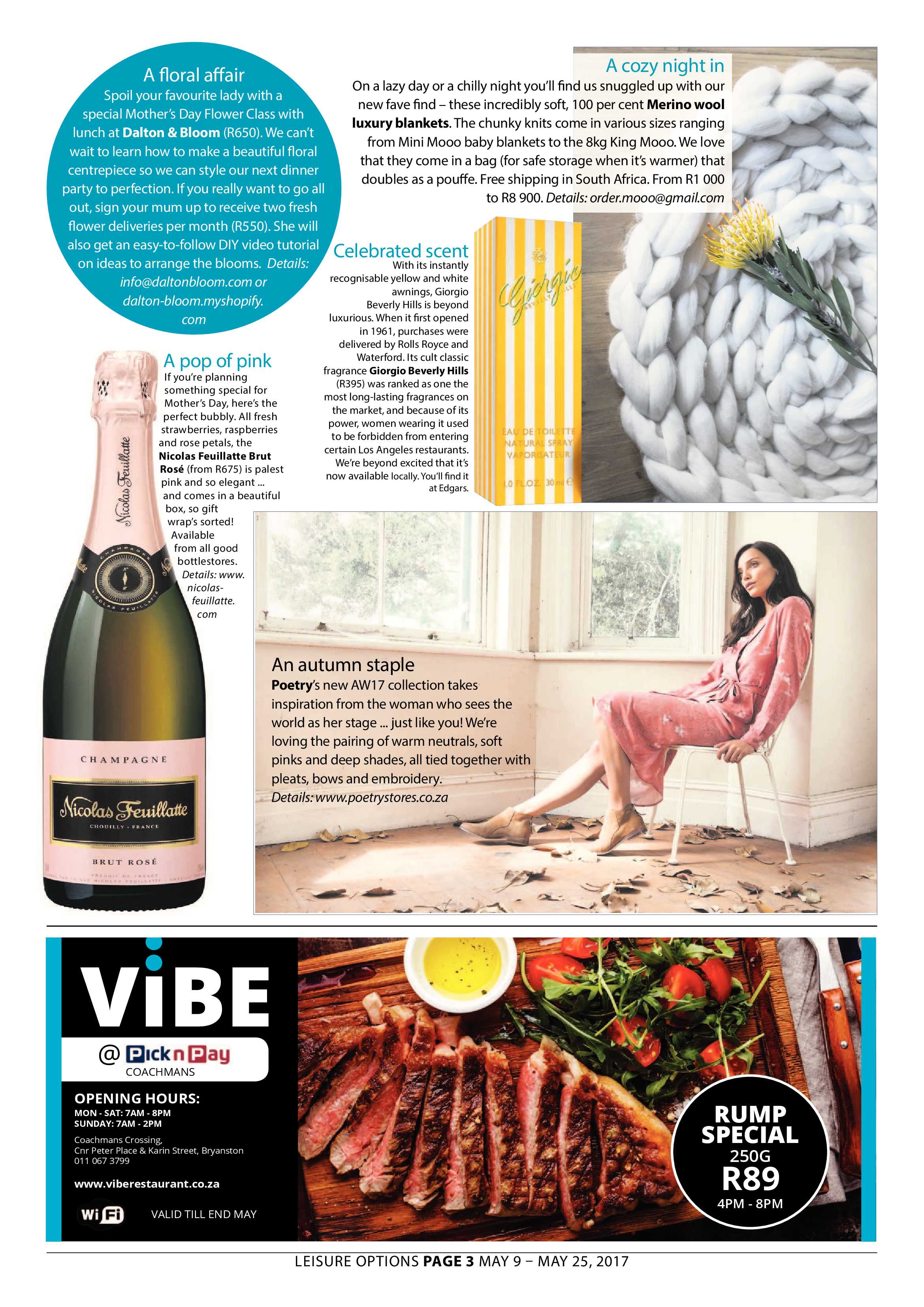 Leisure Options 9 May – 25 May, 2017 page 3