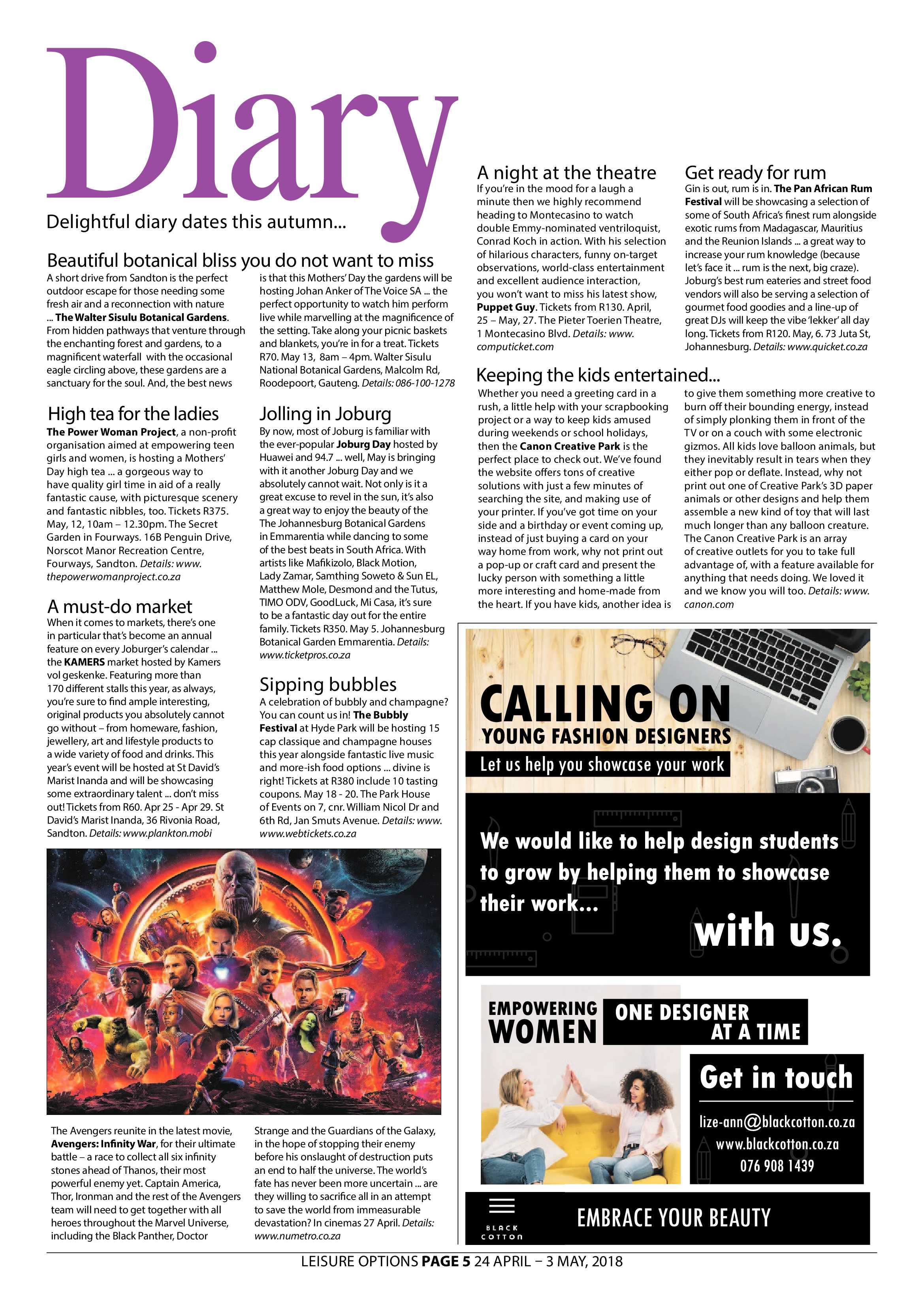 Leisure Options April 24 – May 3, 2018 page 5
