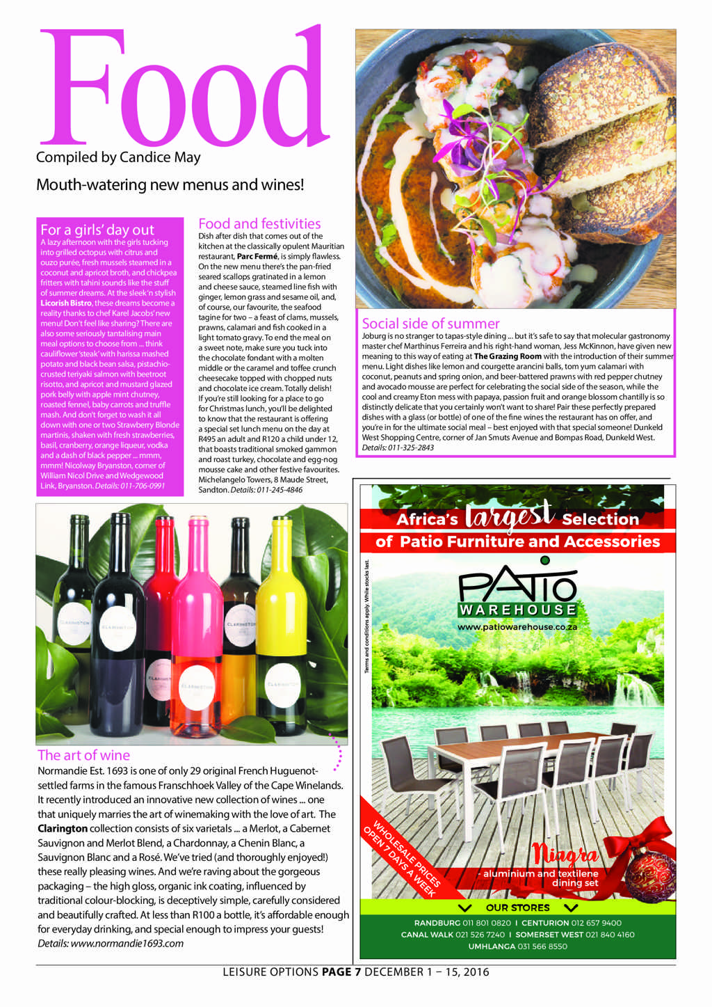 Leisure Options DECEMBER 1 – 15, 2016 page 7