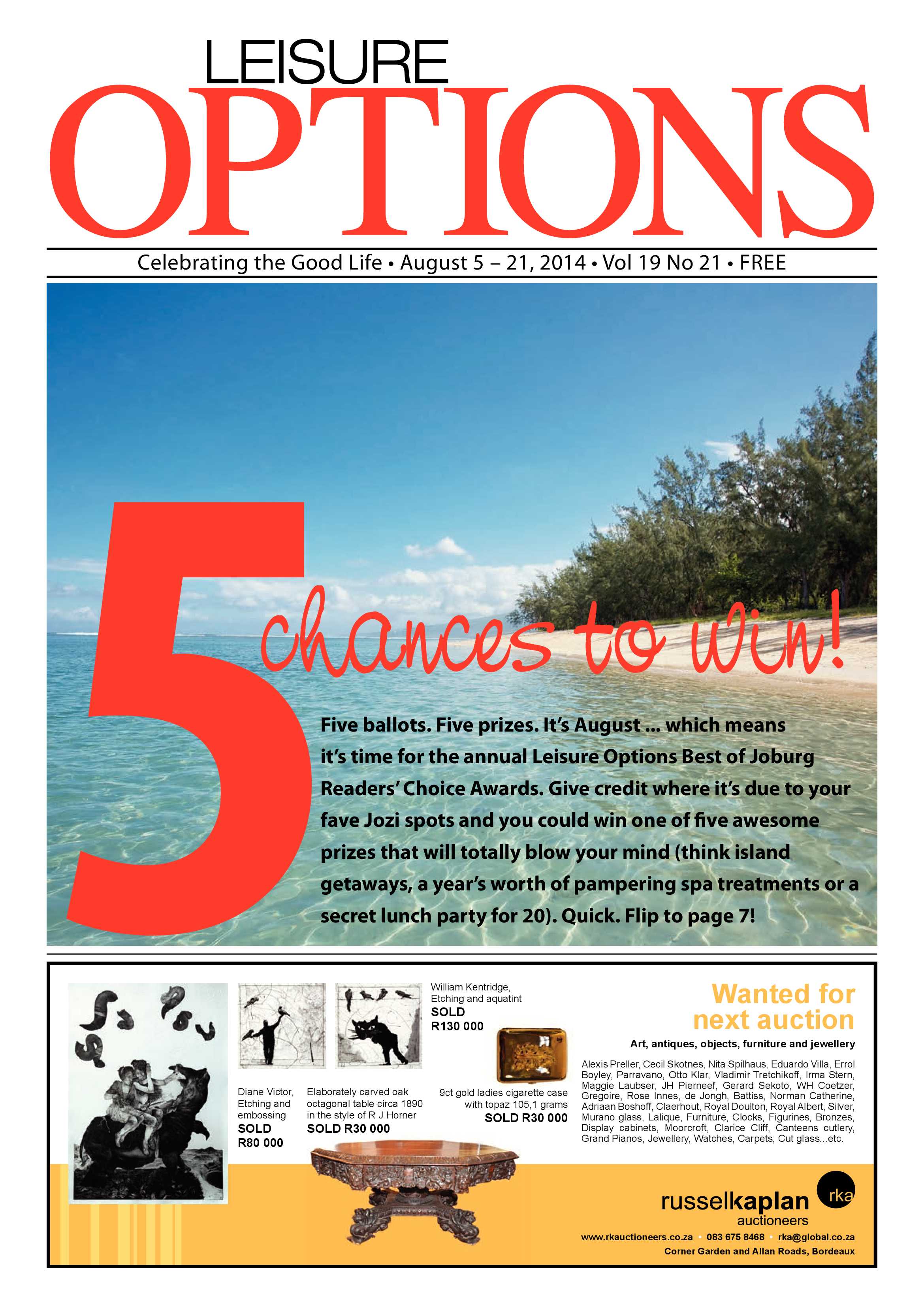 Leisure Options page 1