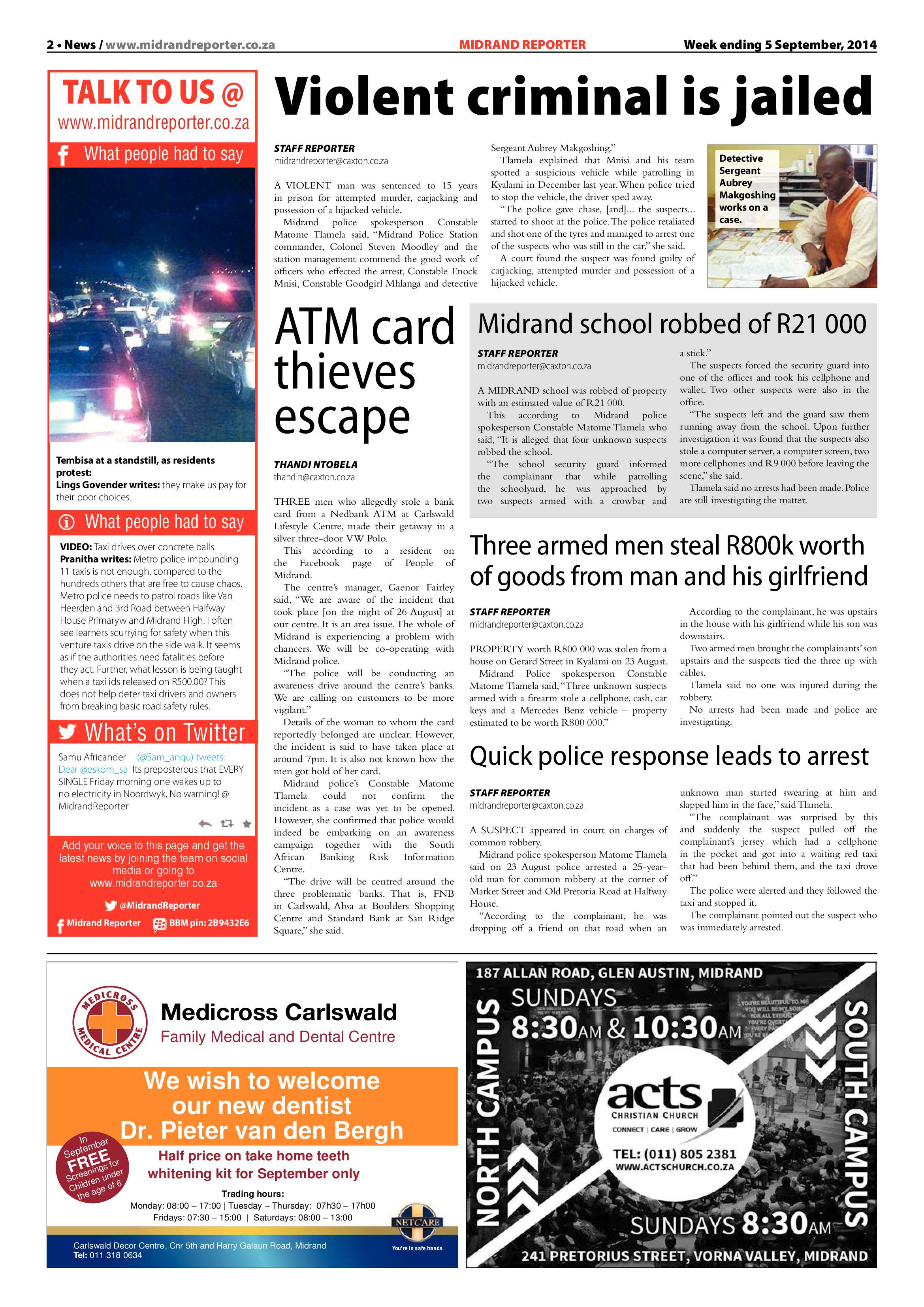 MIdrand Reporter 05 September 2014 page 2