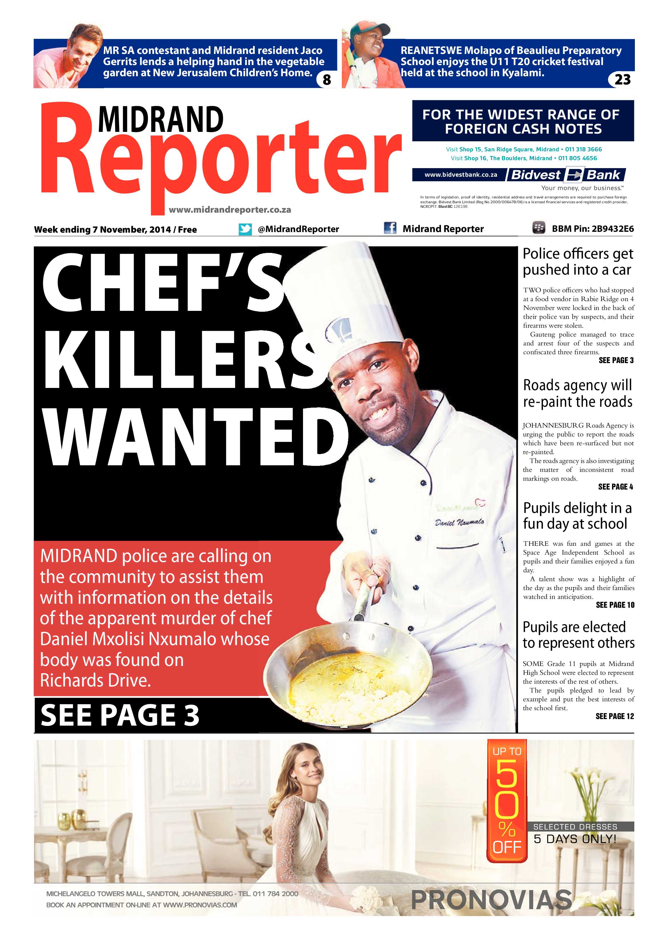 Midrand Reporter 07 November 2014 page 1