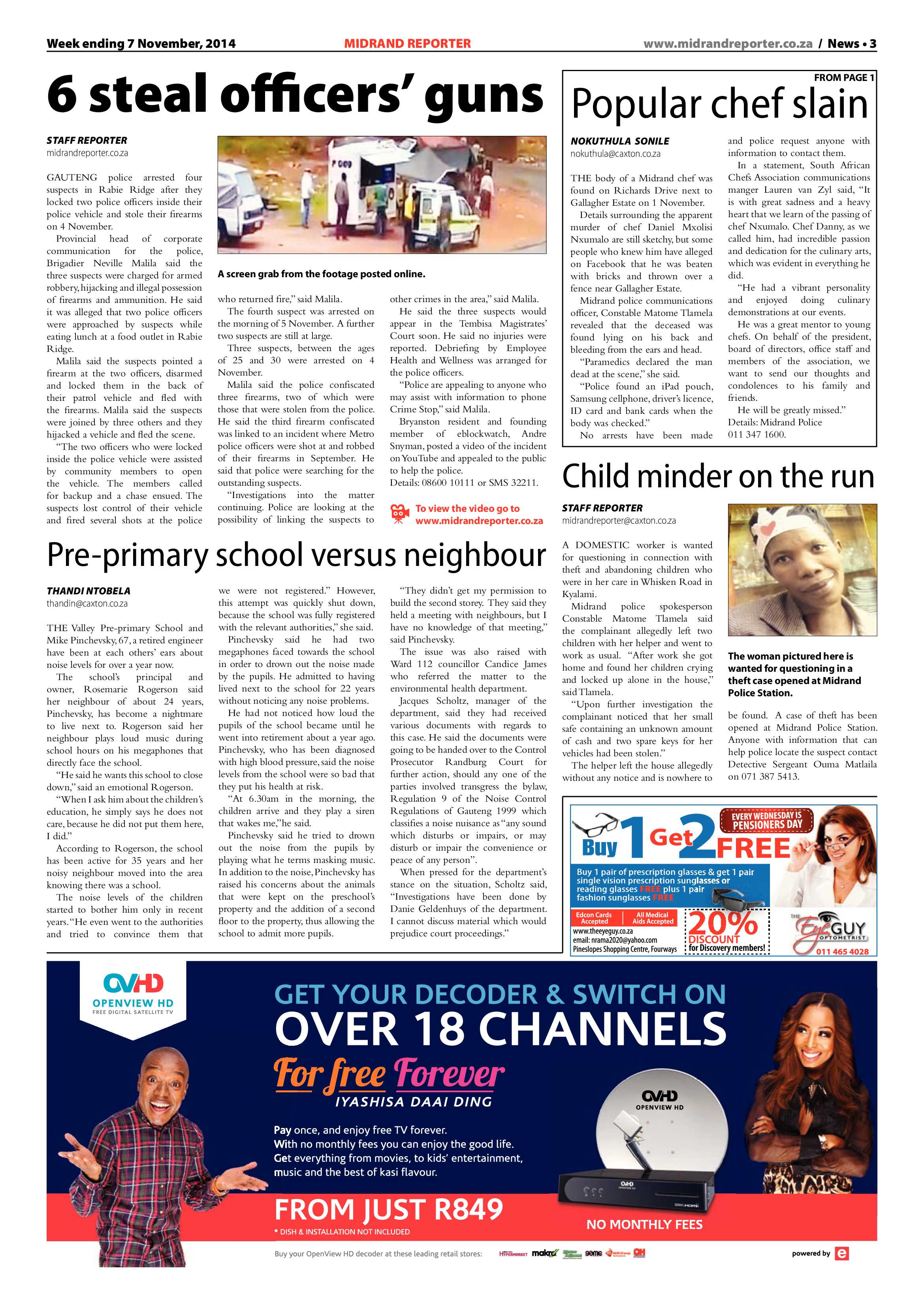 Midrand Reporter 07 November 2014 page 3