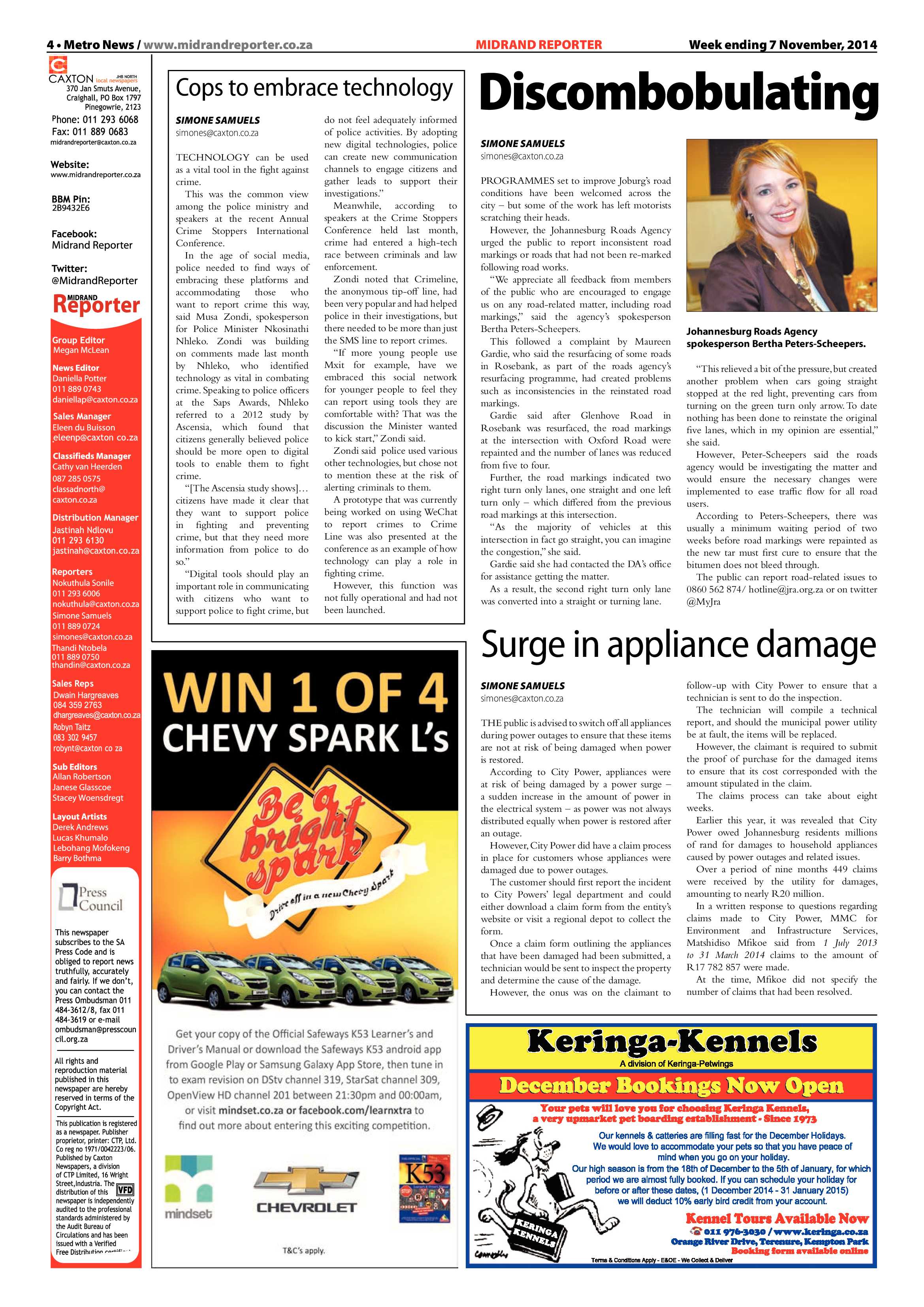 Midrand Reporter 07 November 2014 page 4