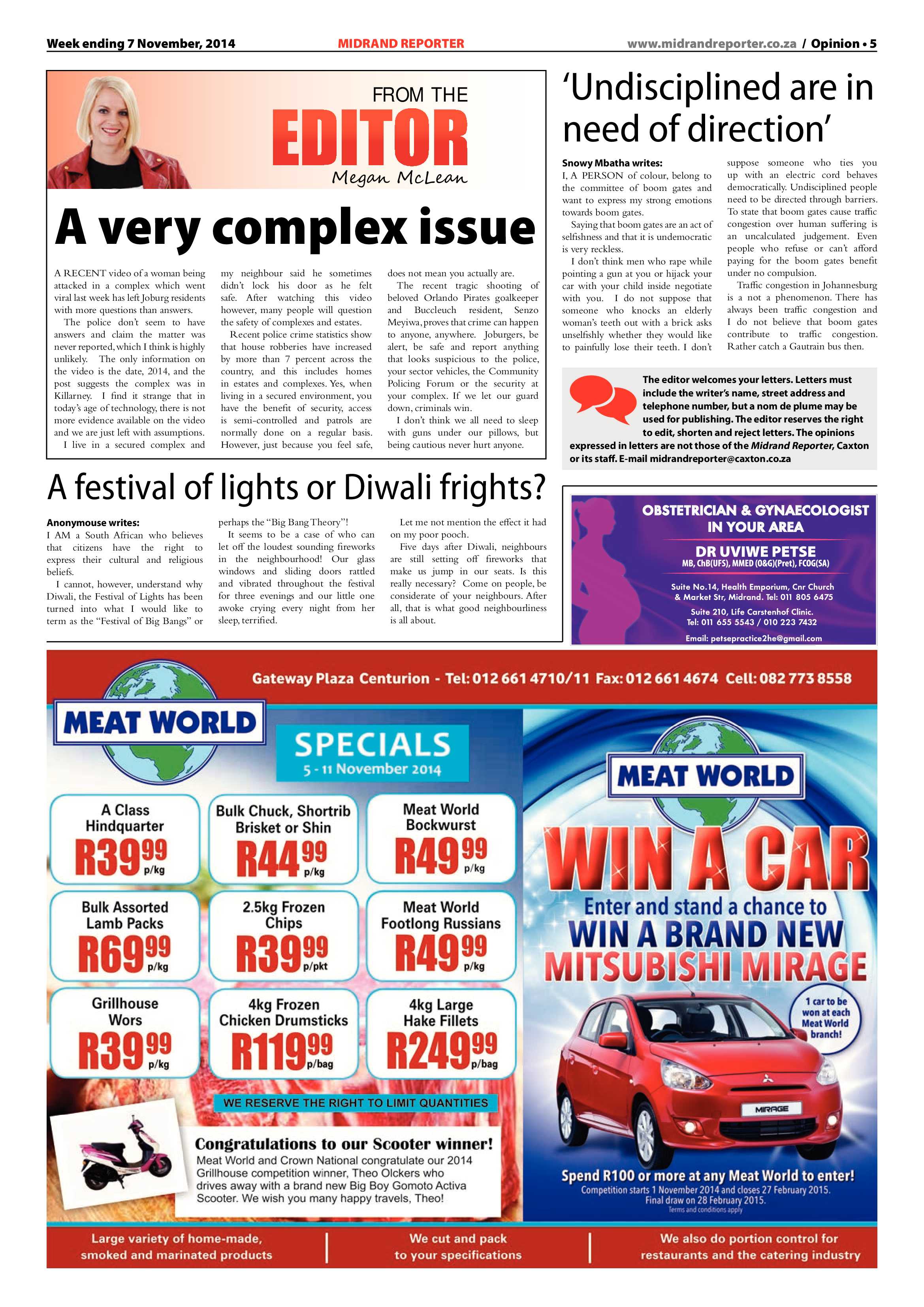 Midrand Reporter 07 November 2014 page 5