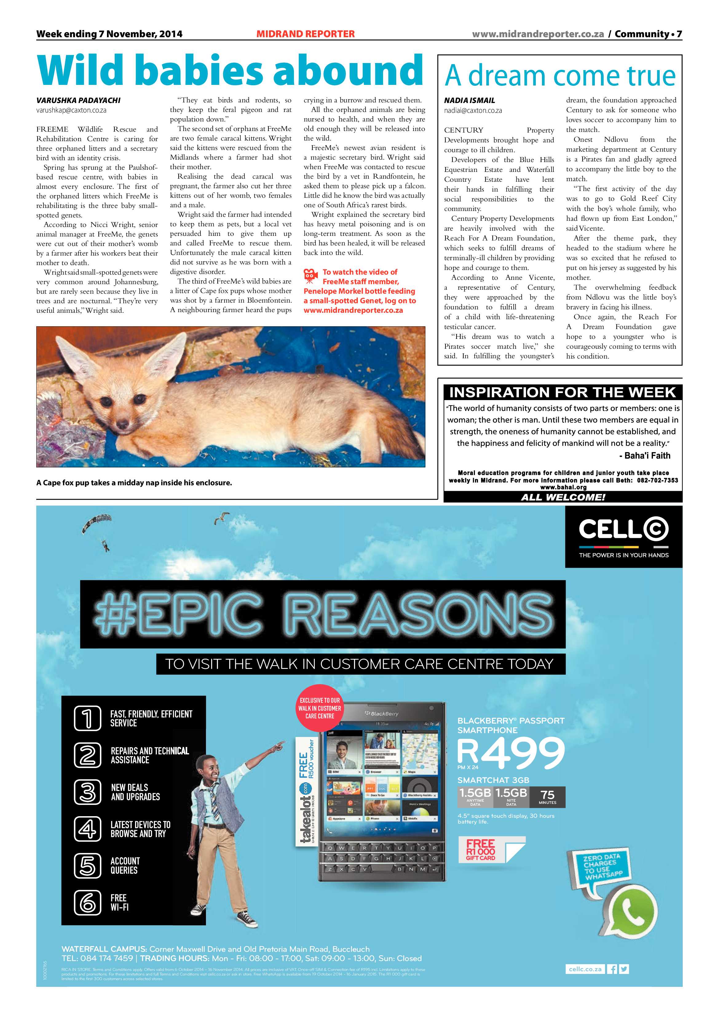 Midrand Reporter 07 November 2014 page 7