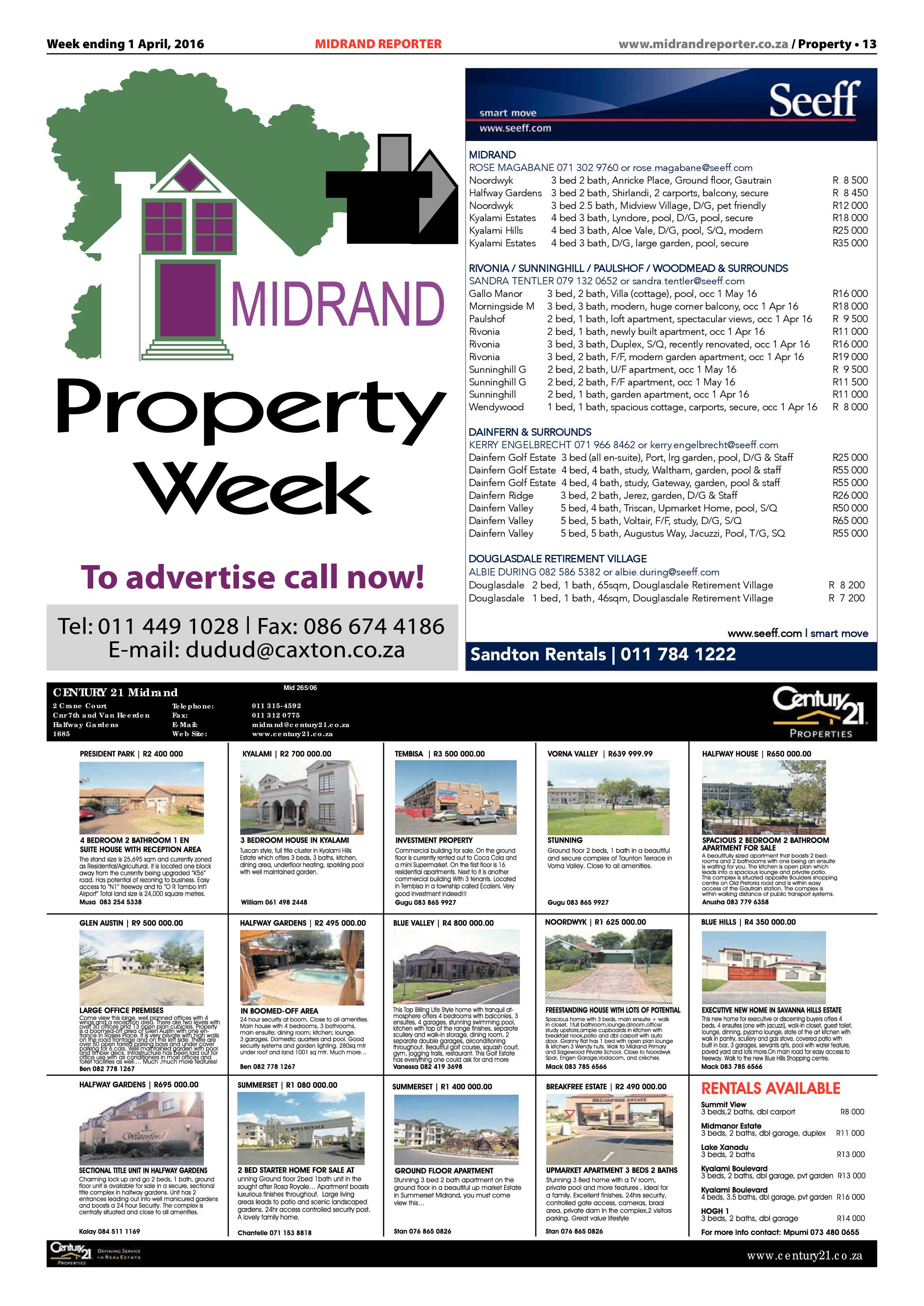Midrand Reporter 01 April 2016 page 13
