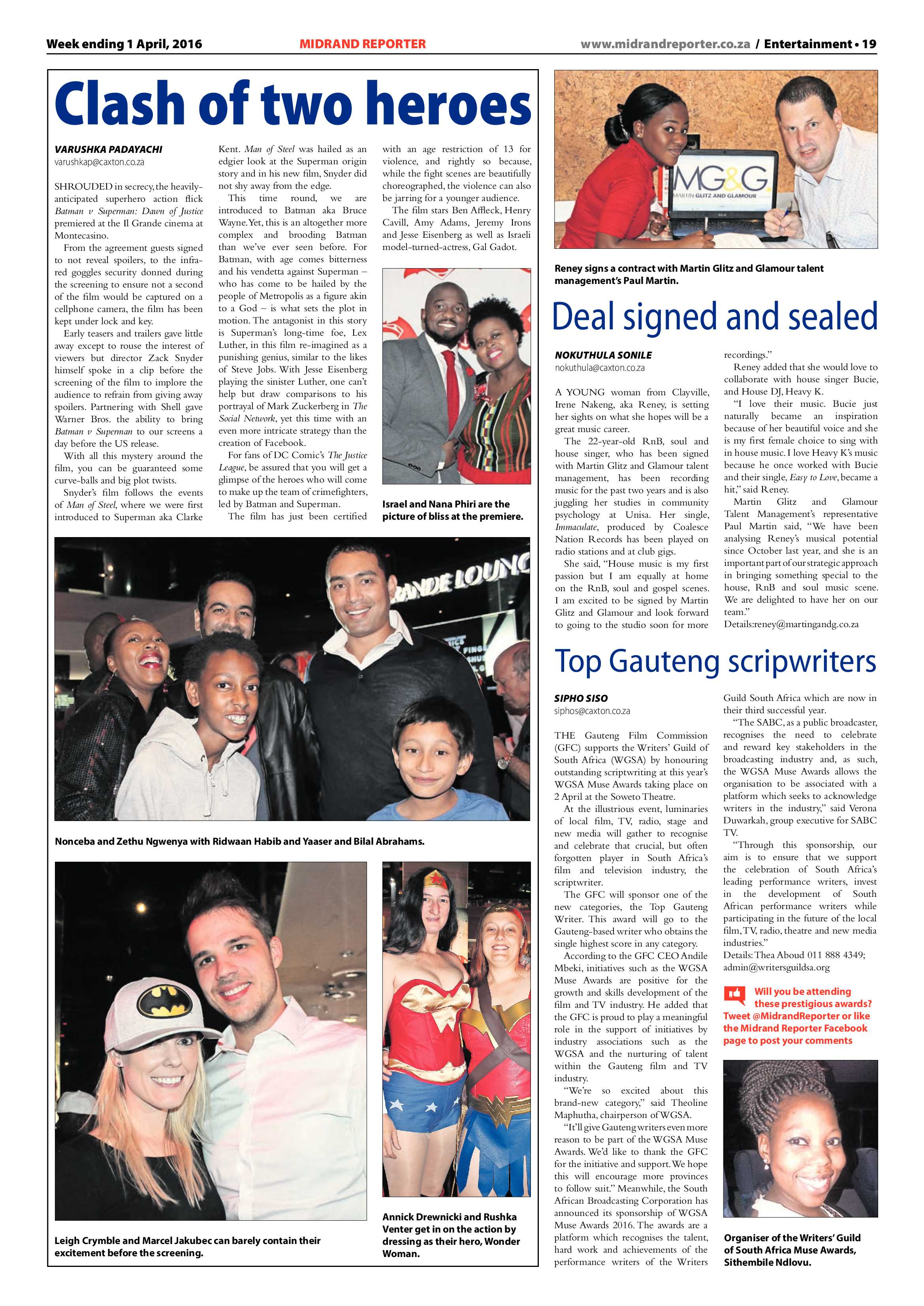 Midrand Reporter 01 April 2016 page 19