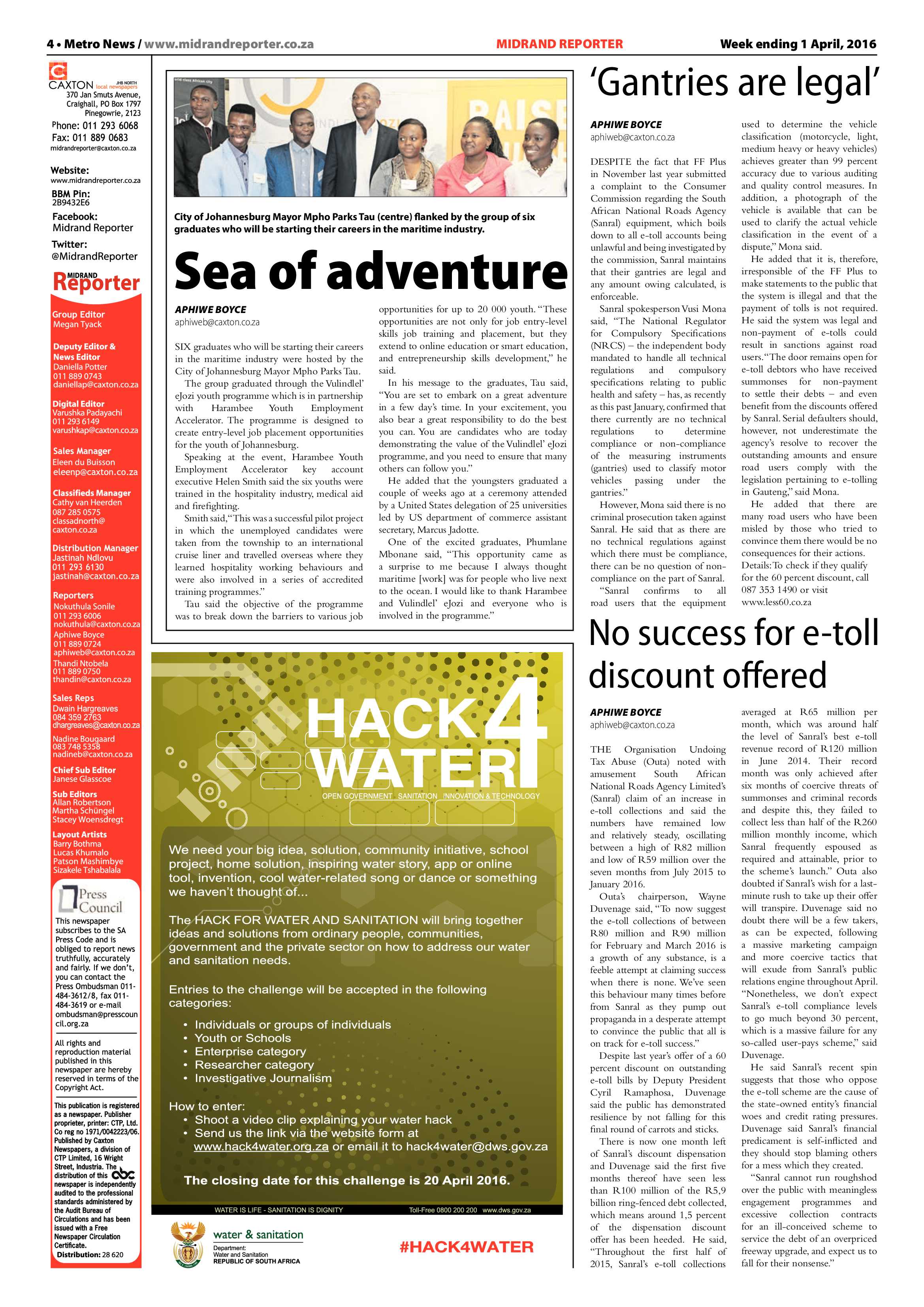Midrand Reporter 01 April 2016 page 4