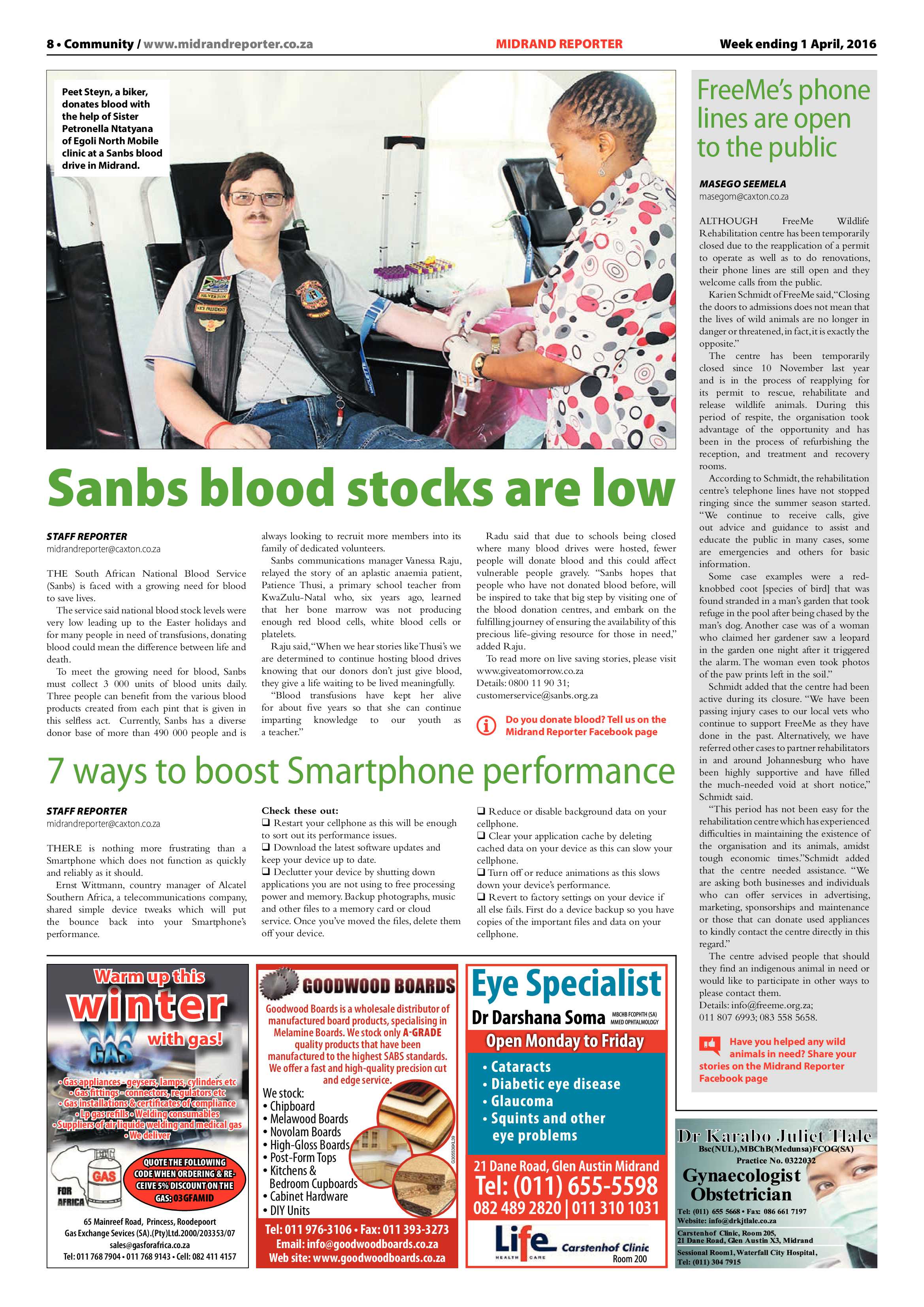 Midrand Reporter 01 April 2016 page 8
