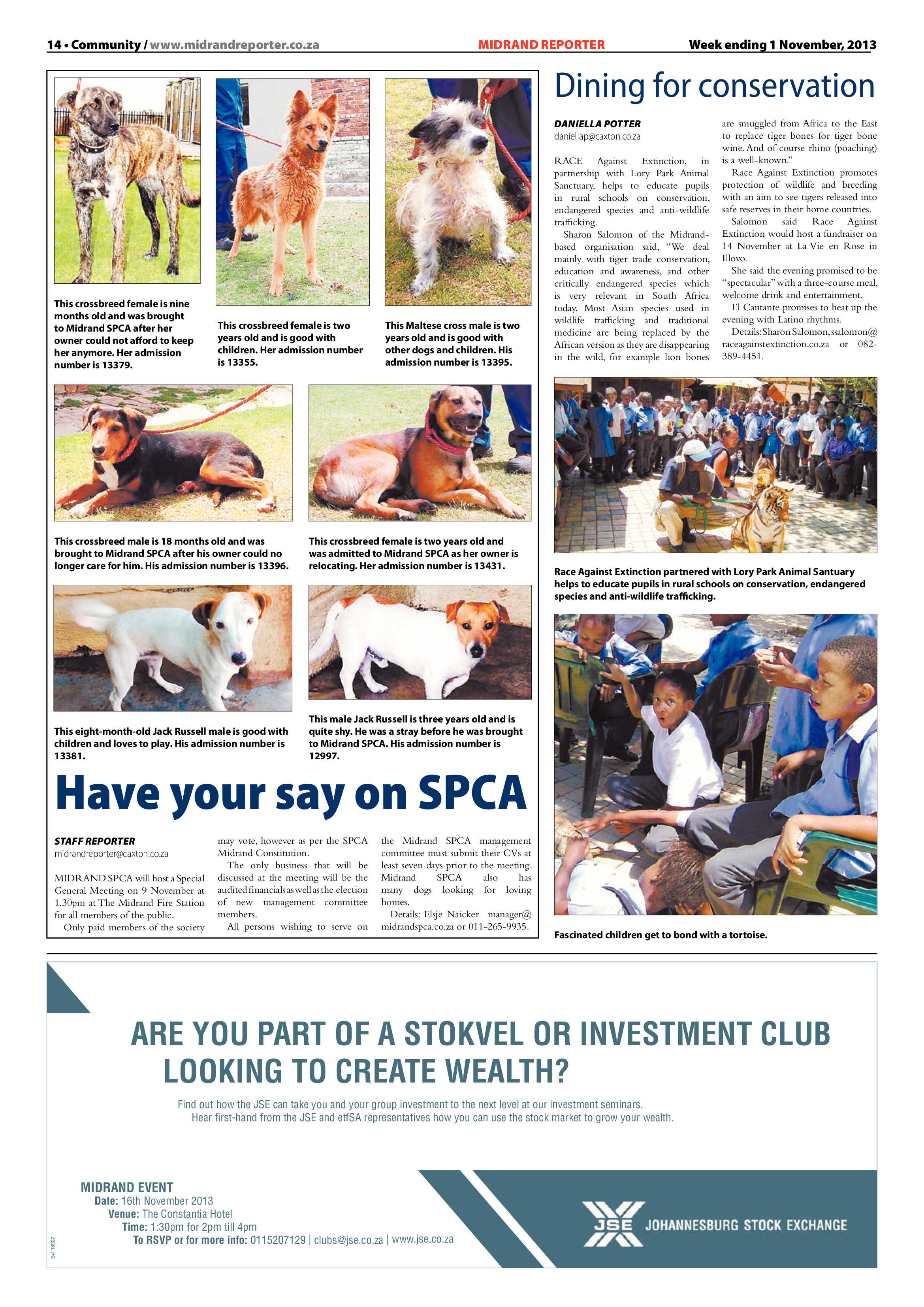 Midrand Reporter 01 November 2013 page 14