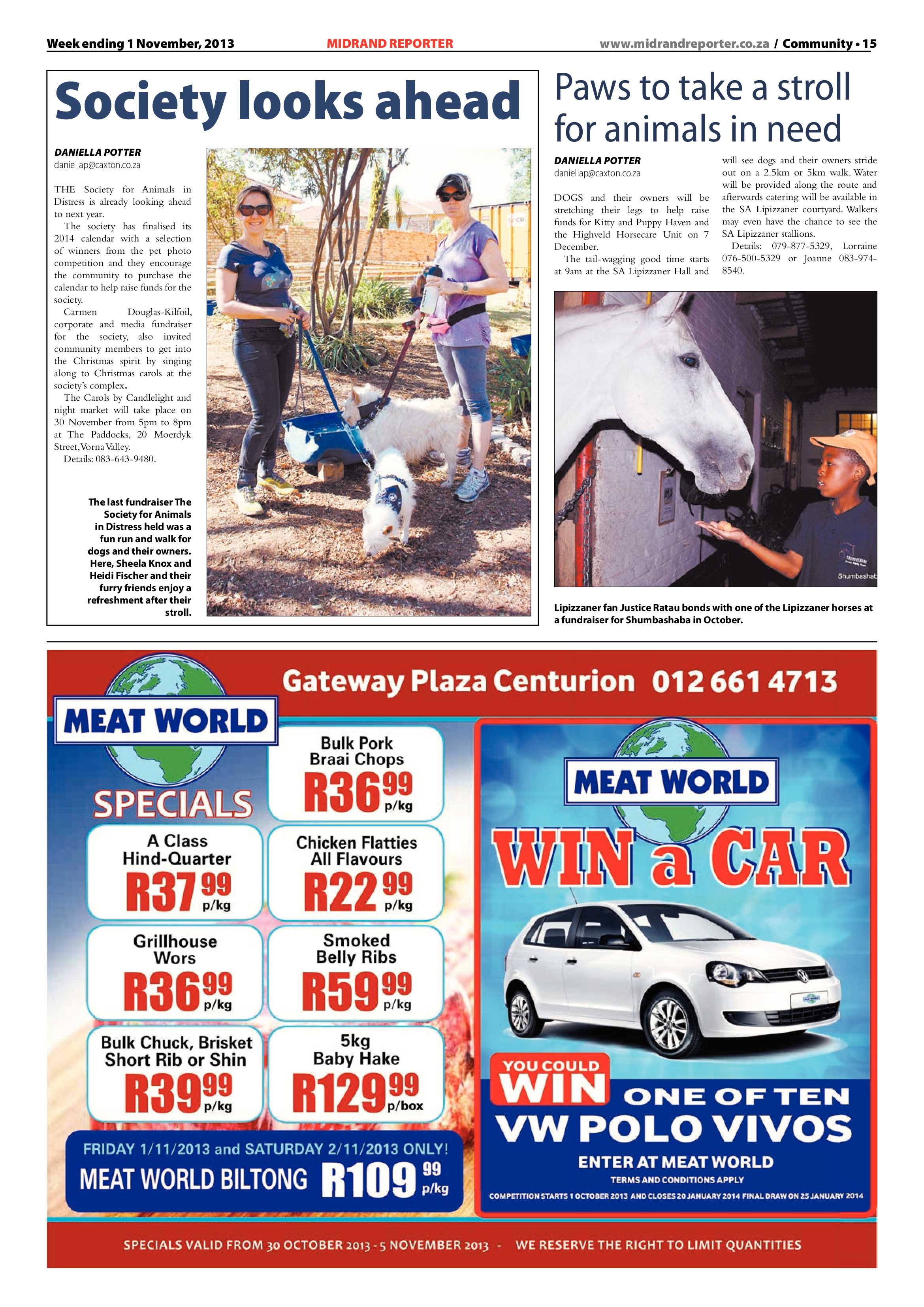 Midrand Reporter 01 November 2013 page 15