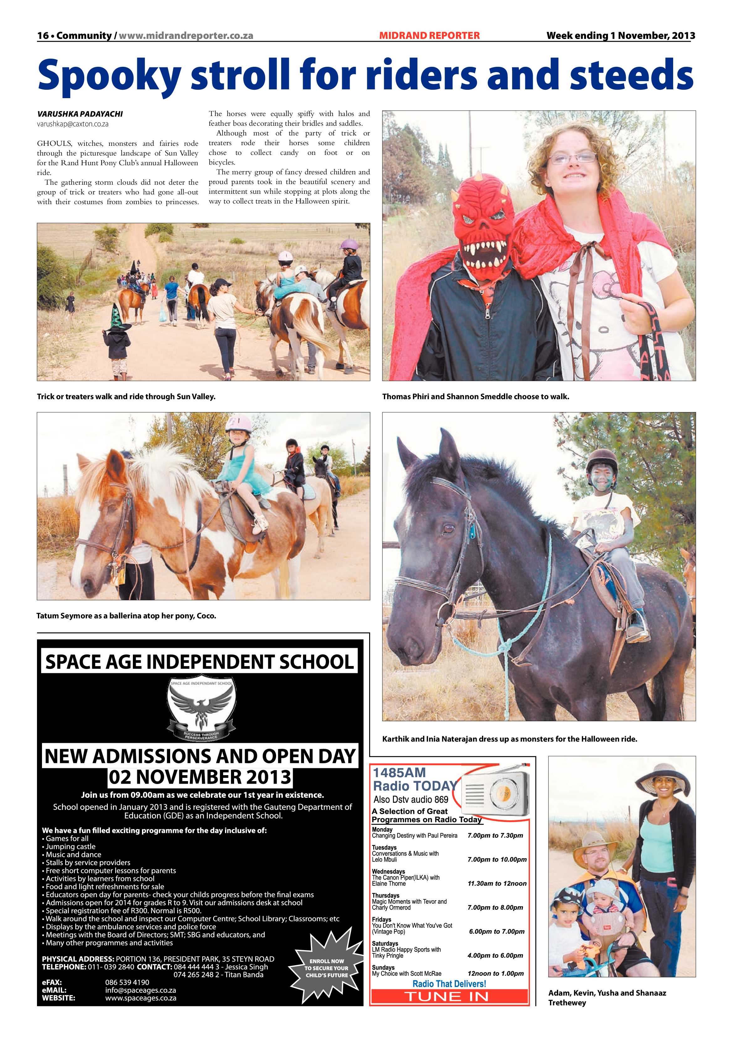 Midrand Reporter 01 November 2013 page 16