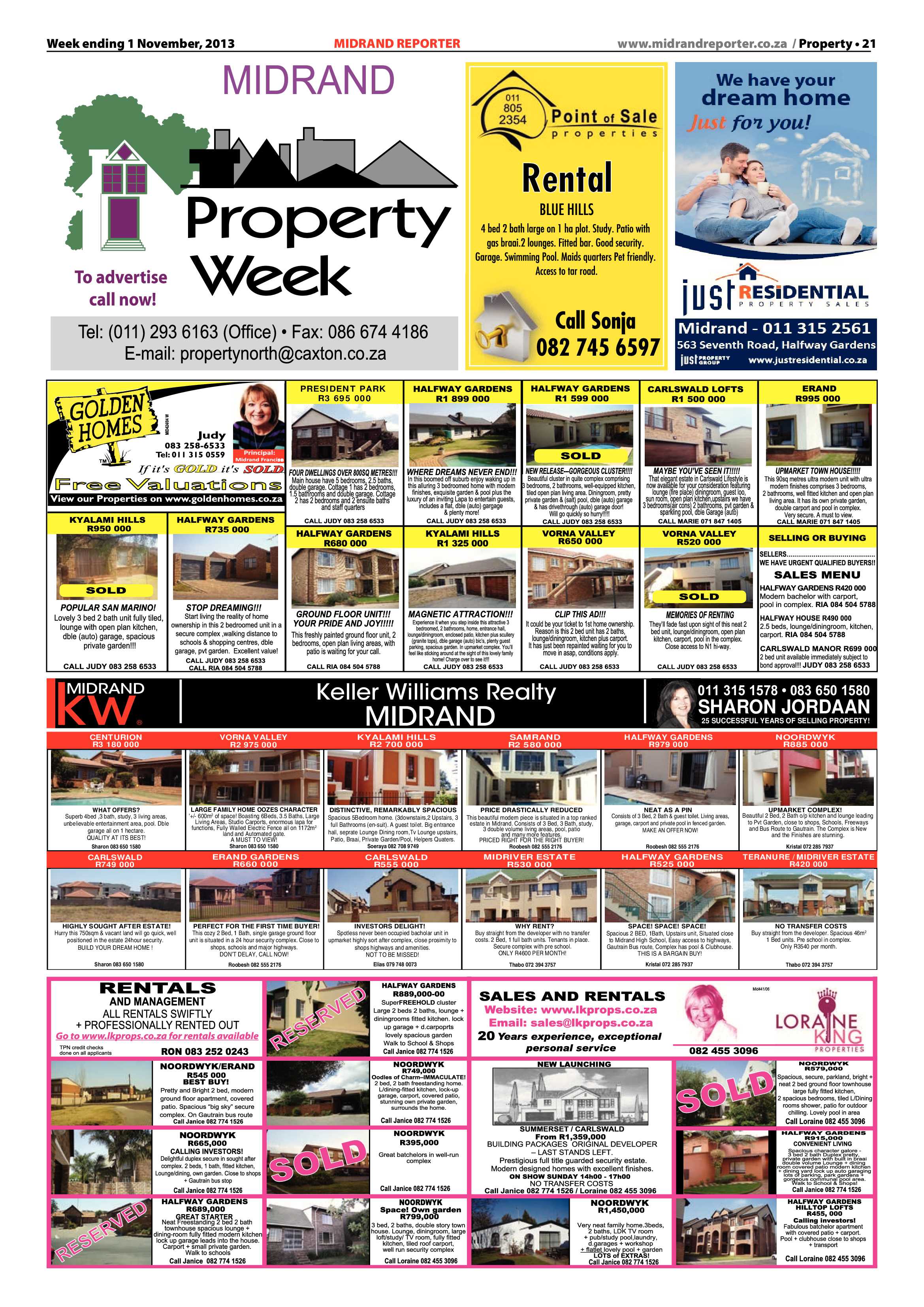 Midrand Reporter 01 November 2013 page 21