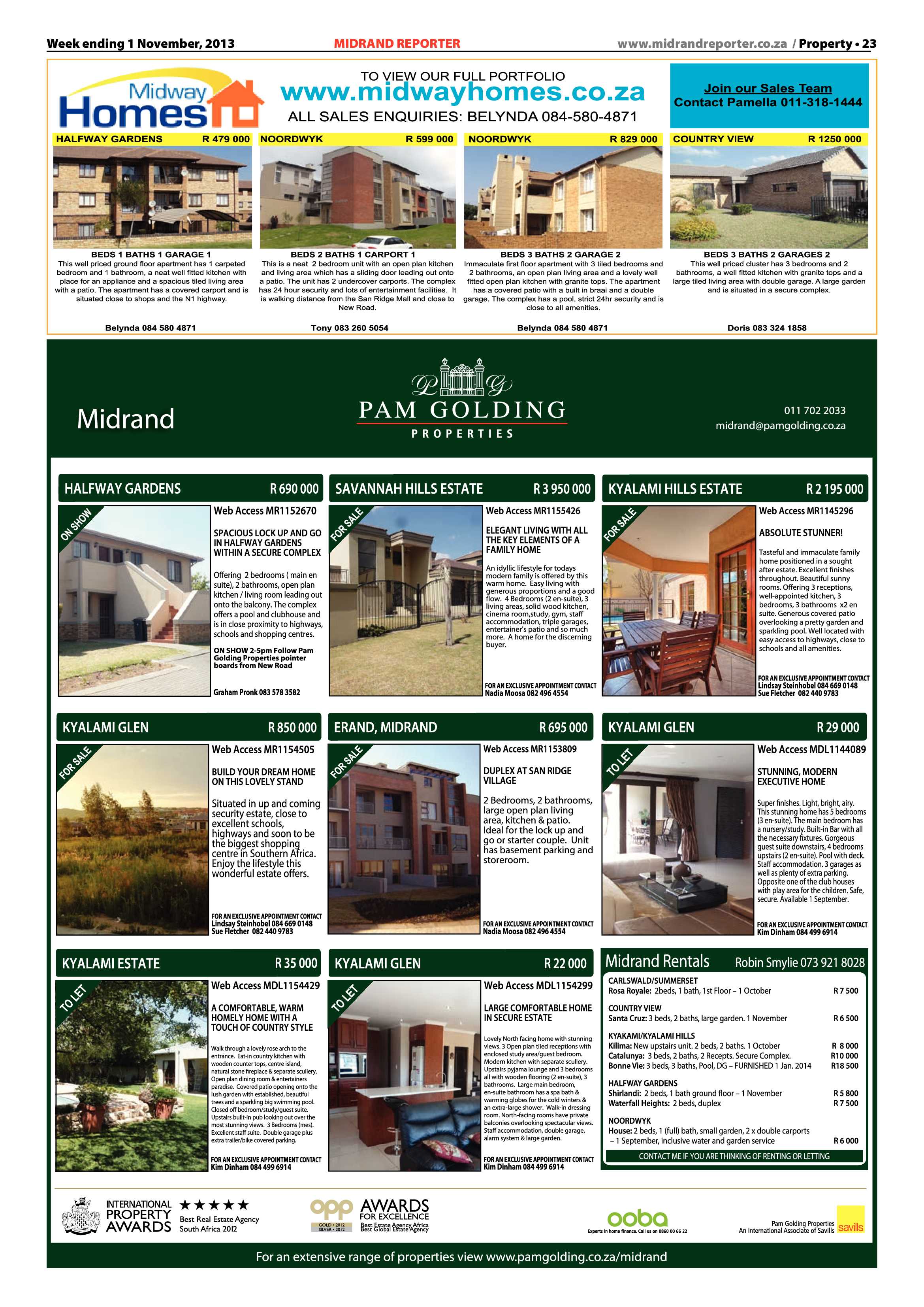 Midrand Reporter 01 November 2013 page 23