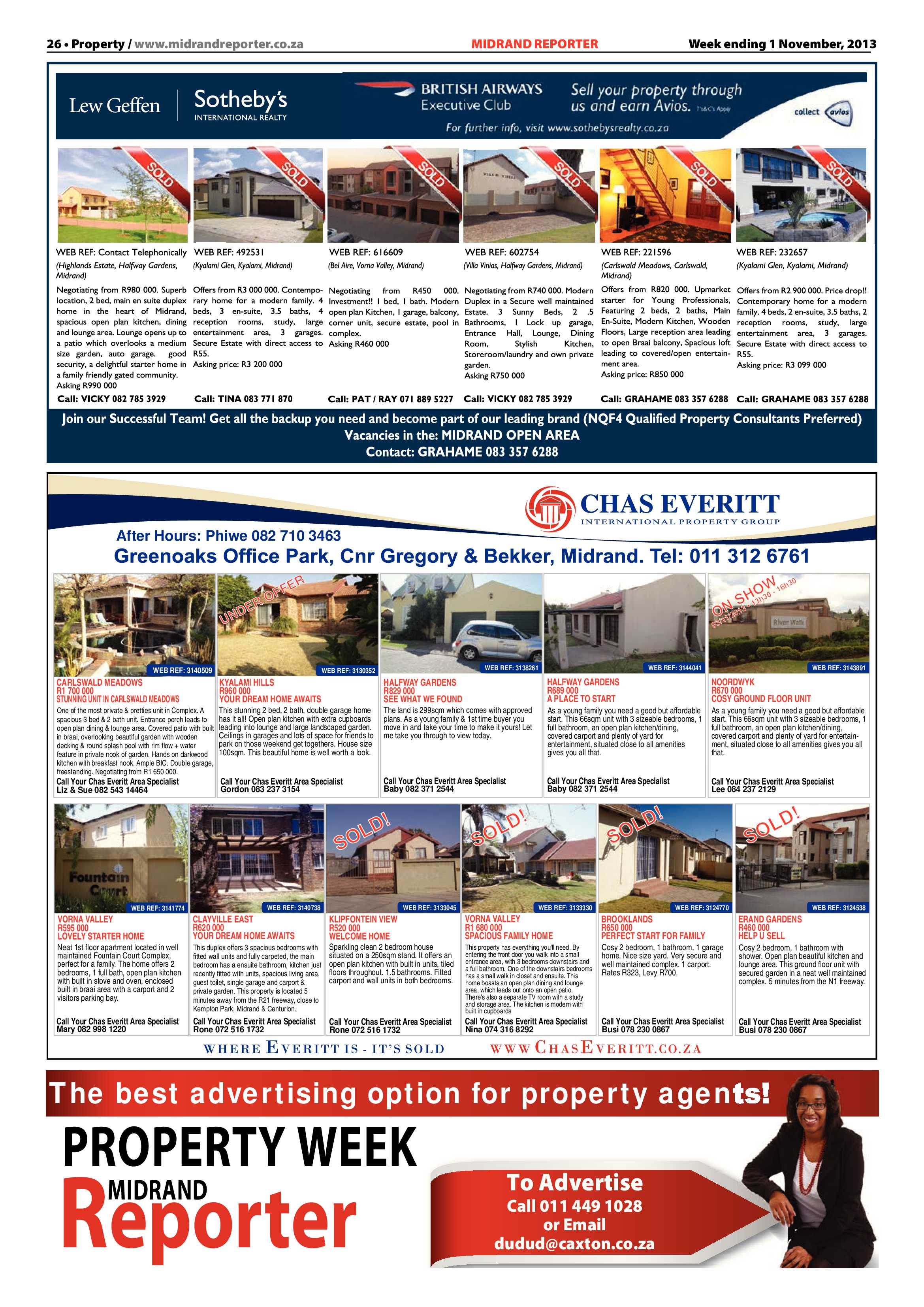 Midrand Reporter 01 November 2013 page 26