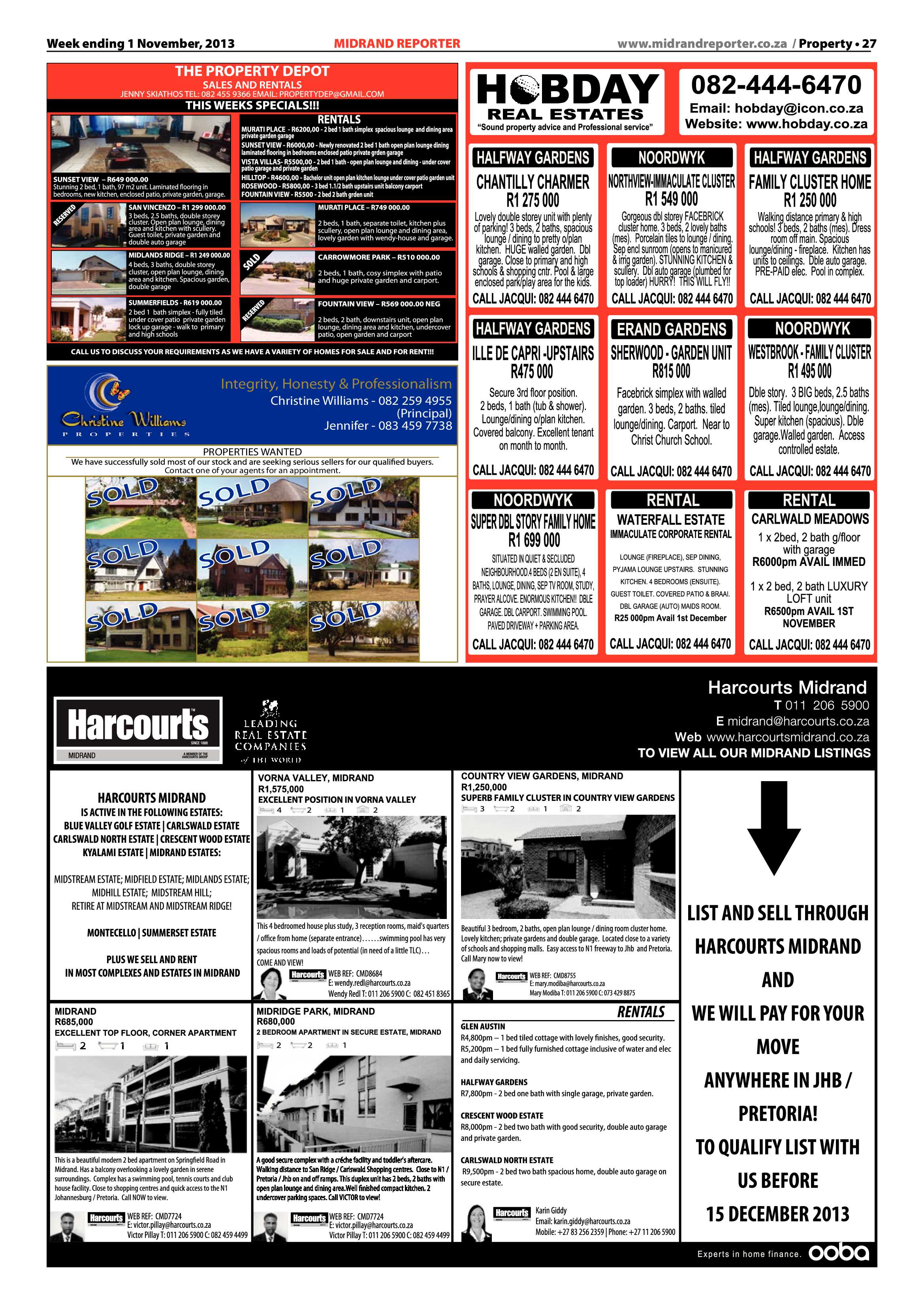 Midrand Reporter 01 November 2013 page 27