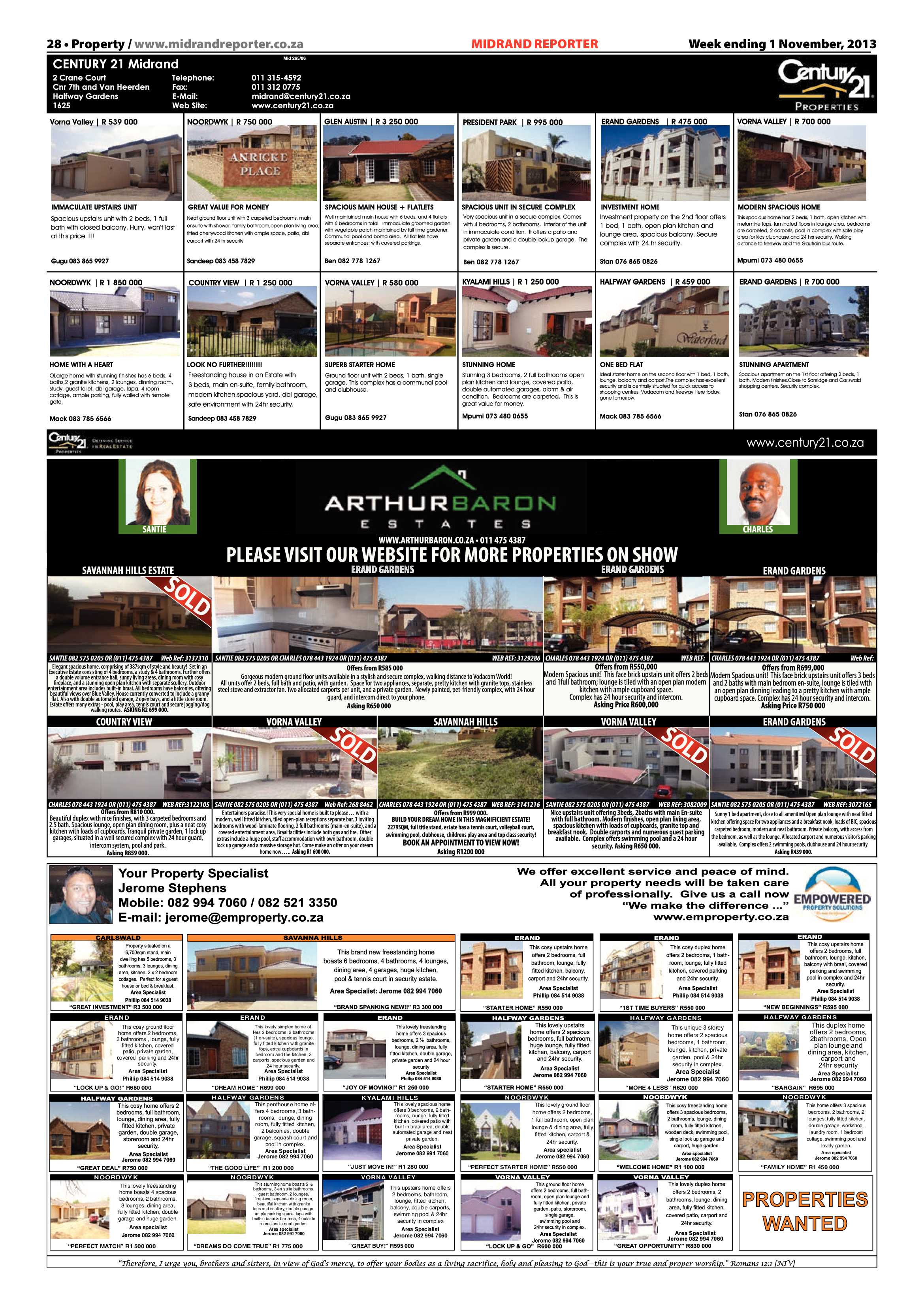Midrand Reporter 01 November 2013 page 28