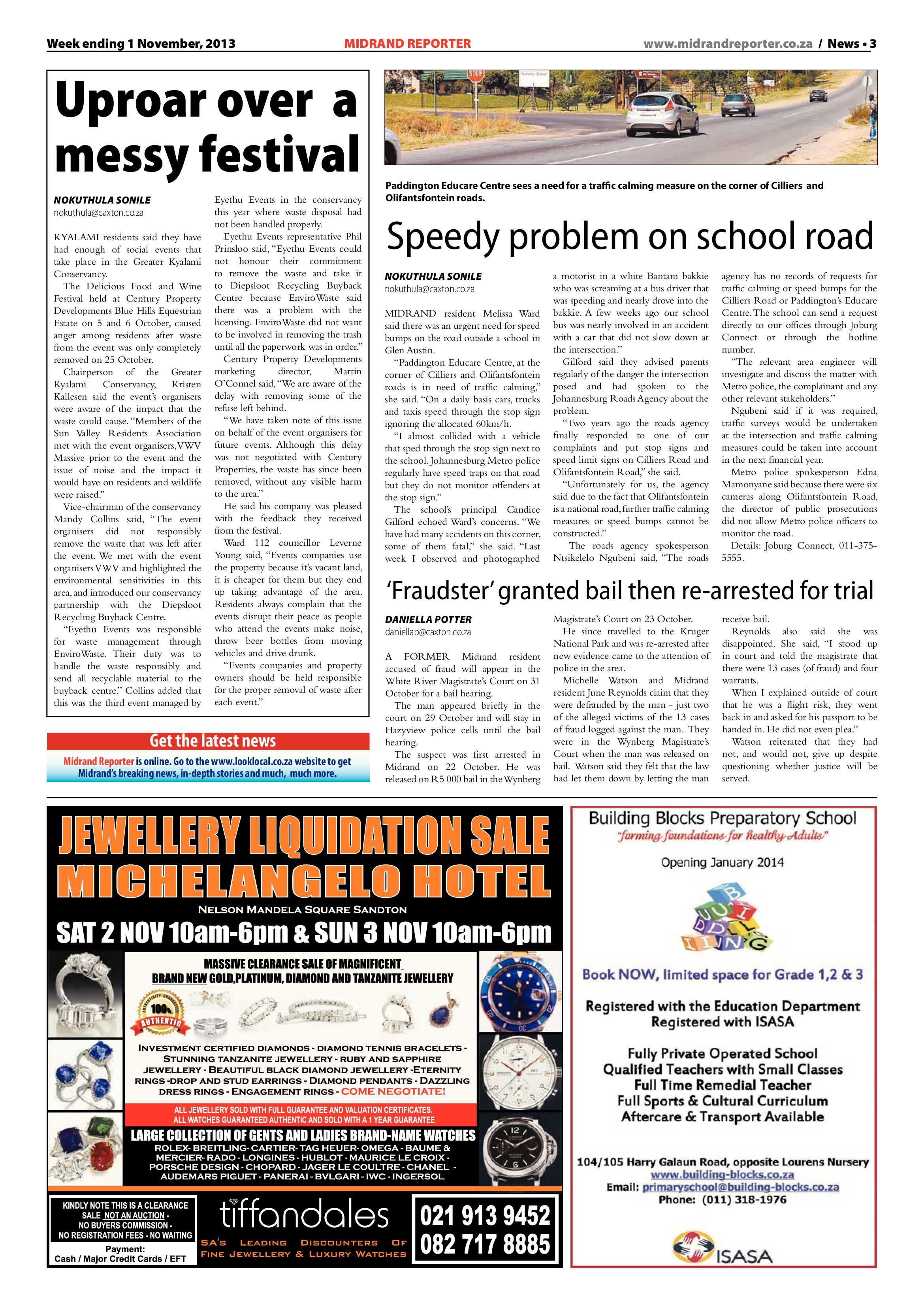 Midrand Reporter 01 November 2013 page 3