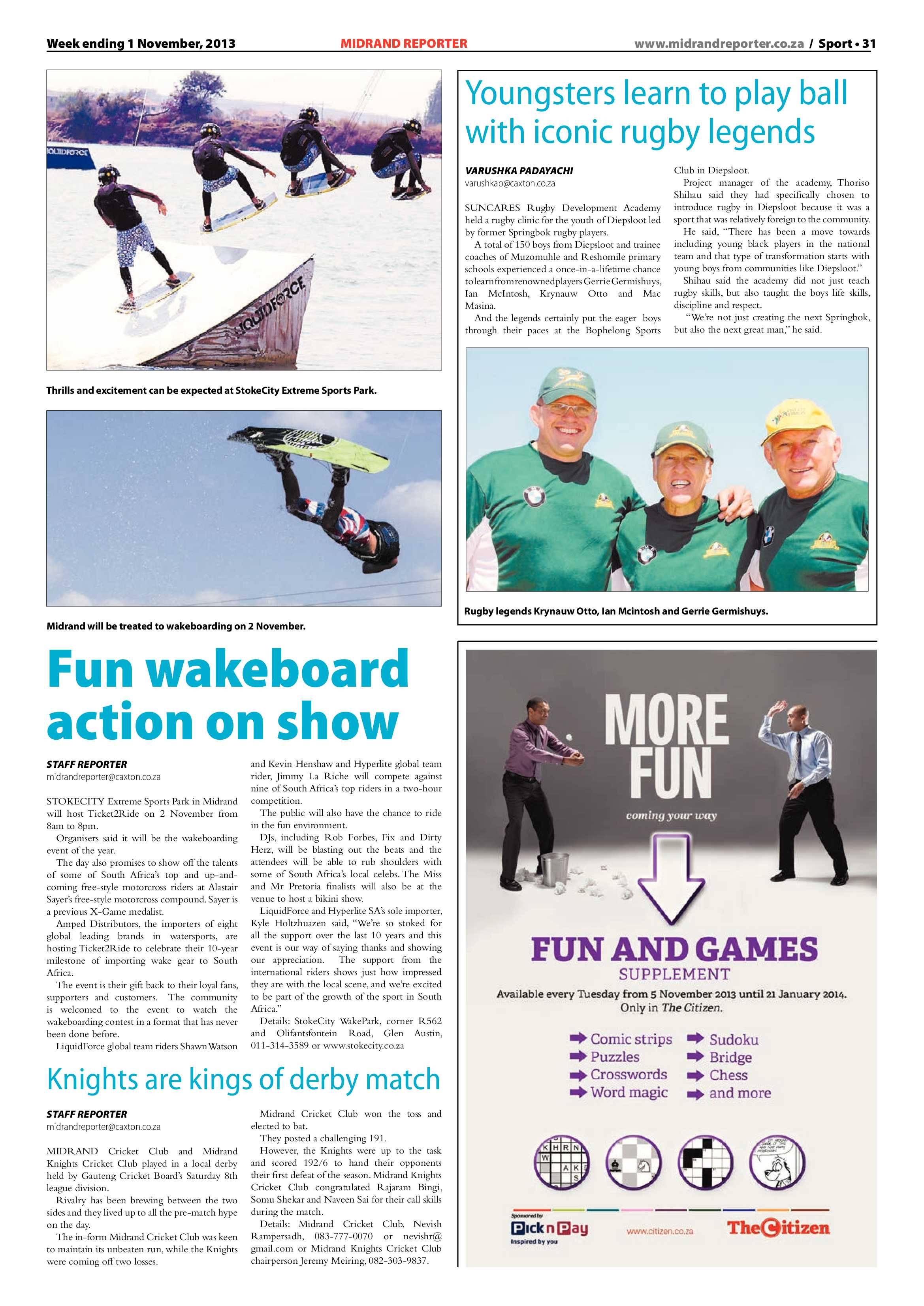 Midrand Reporter 01 November 2013 page 31
