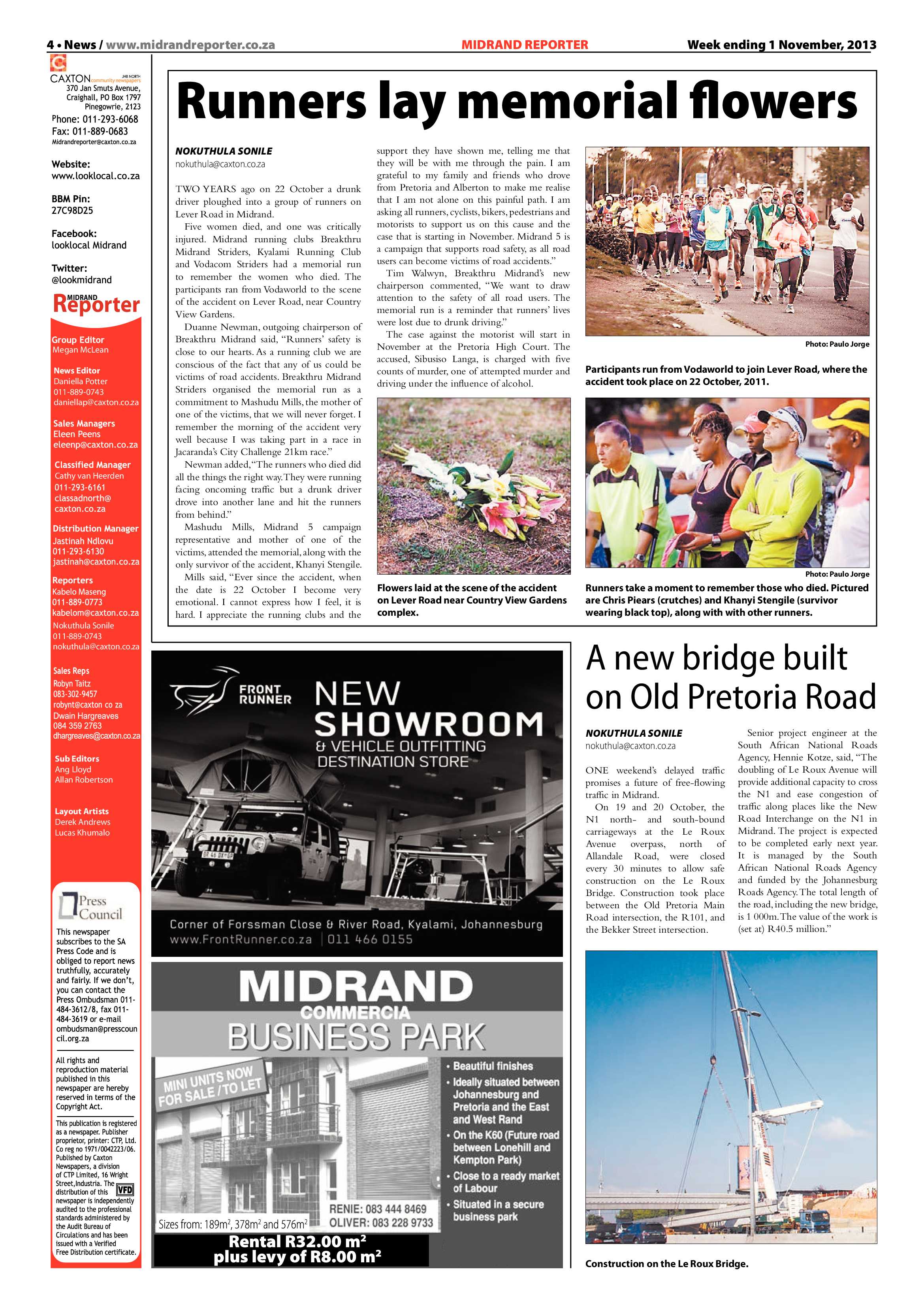 Midrand Reporter 01 November 2013 page 4