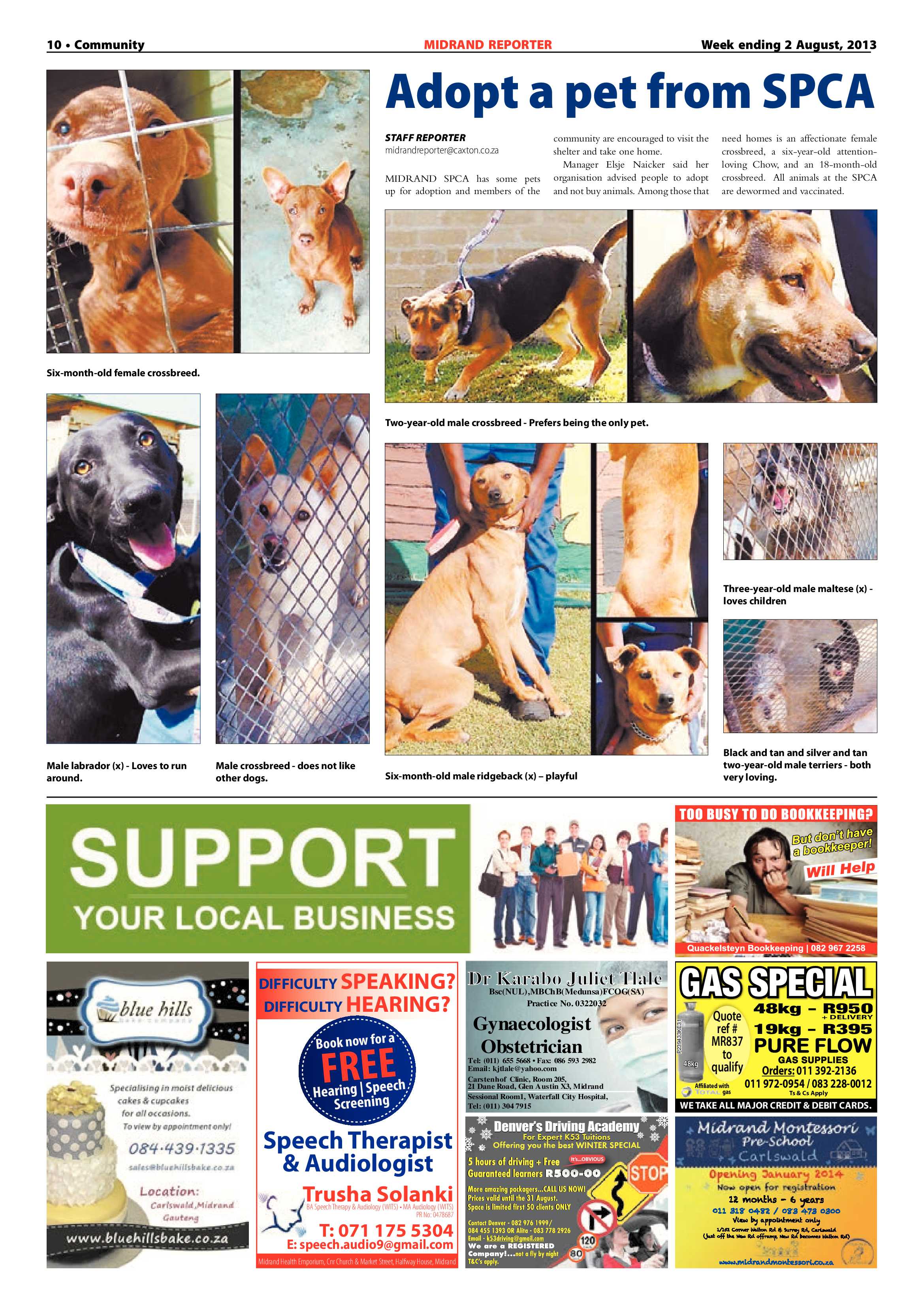 Midrand Reporter 02 August 2013 page 10
