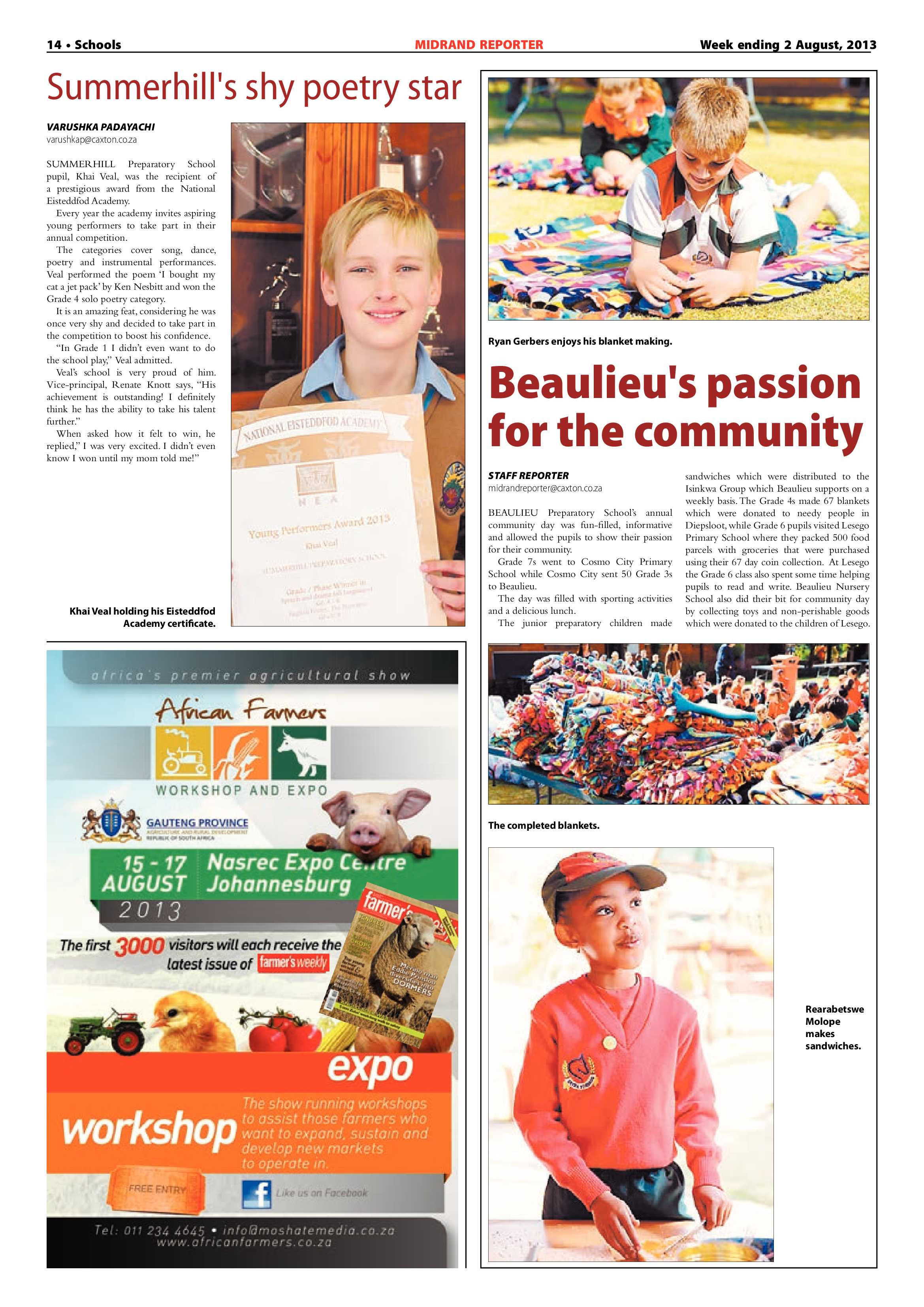 Midrand Reporter 02 August 2013 page 14