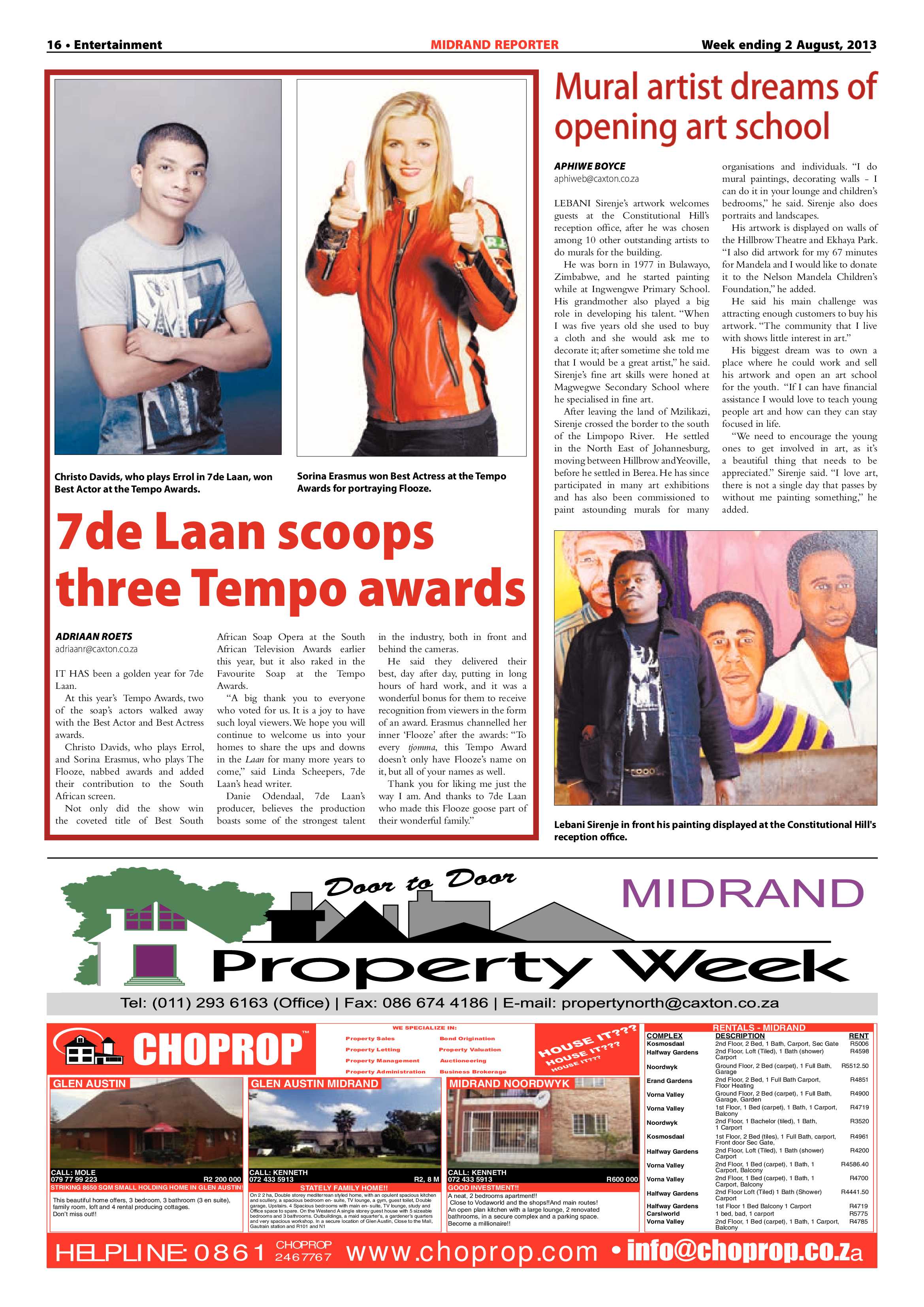 Midrand Reporter 02 August 2013 page 16