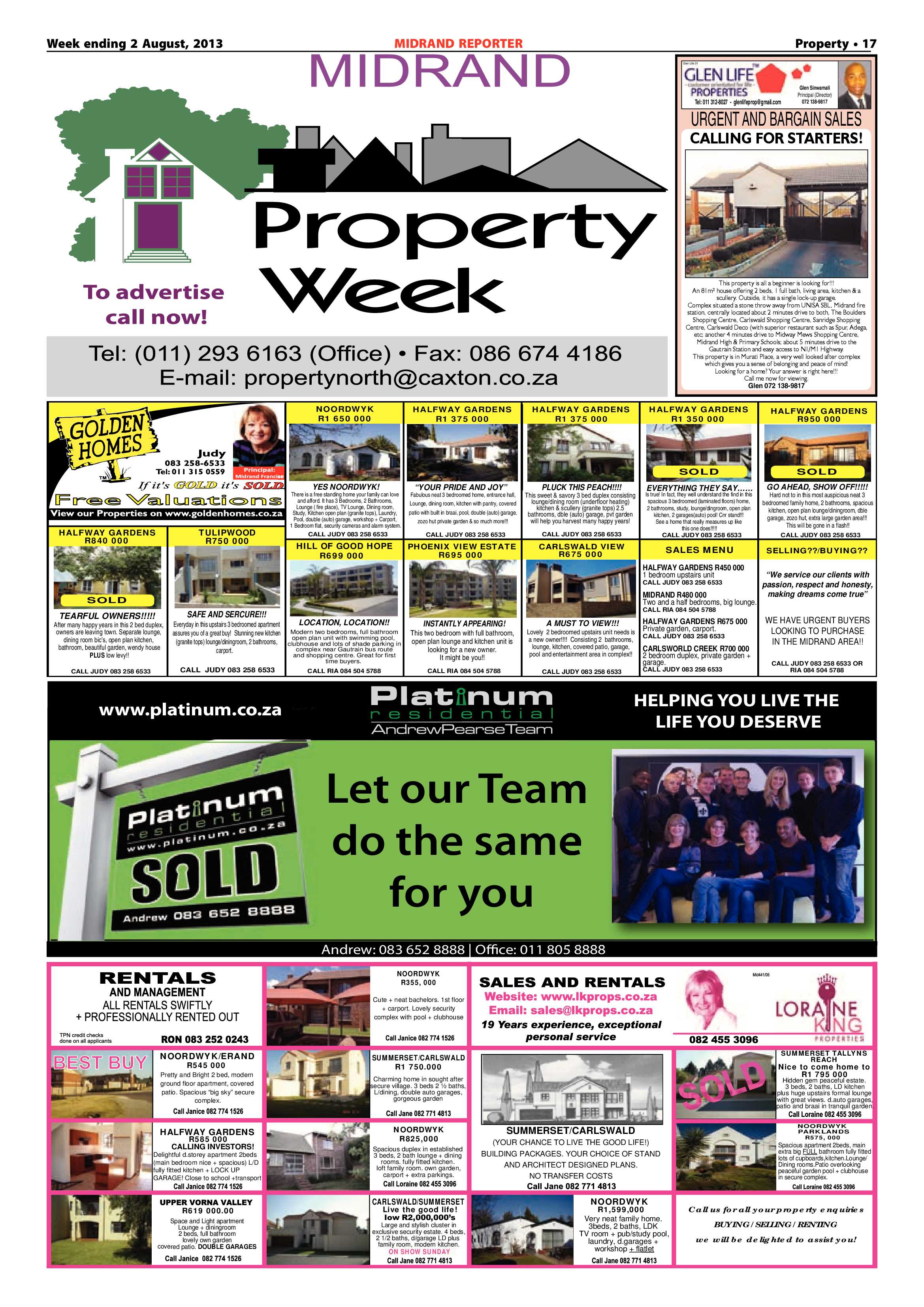 Midrand Reporter 02 August 2013 page 17