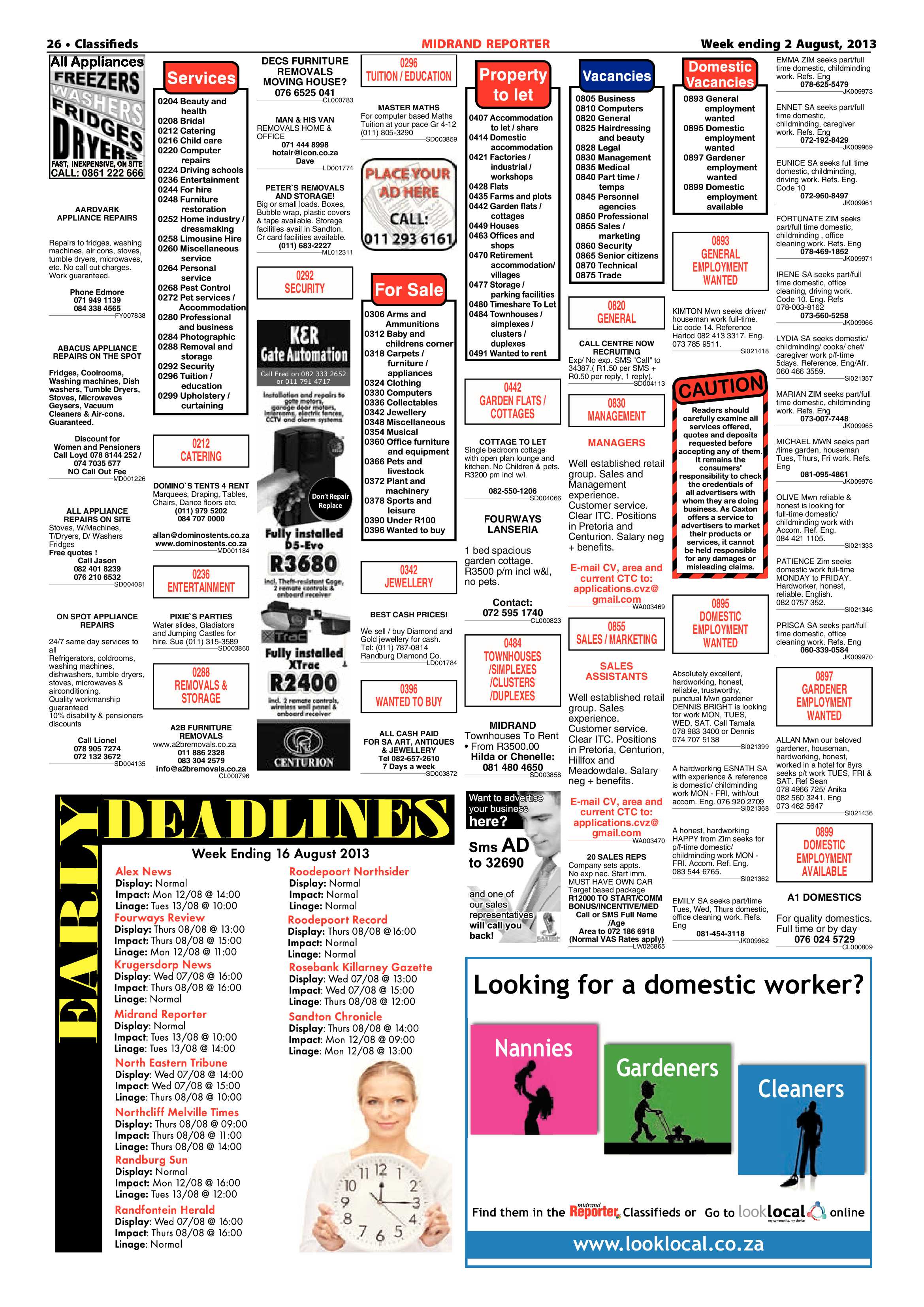 Midrand Reporter 02 August 2013 page 26