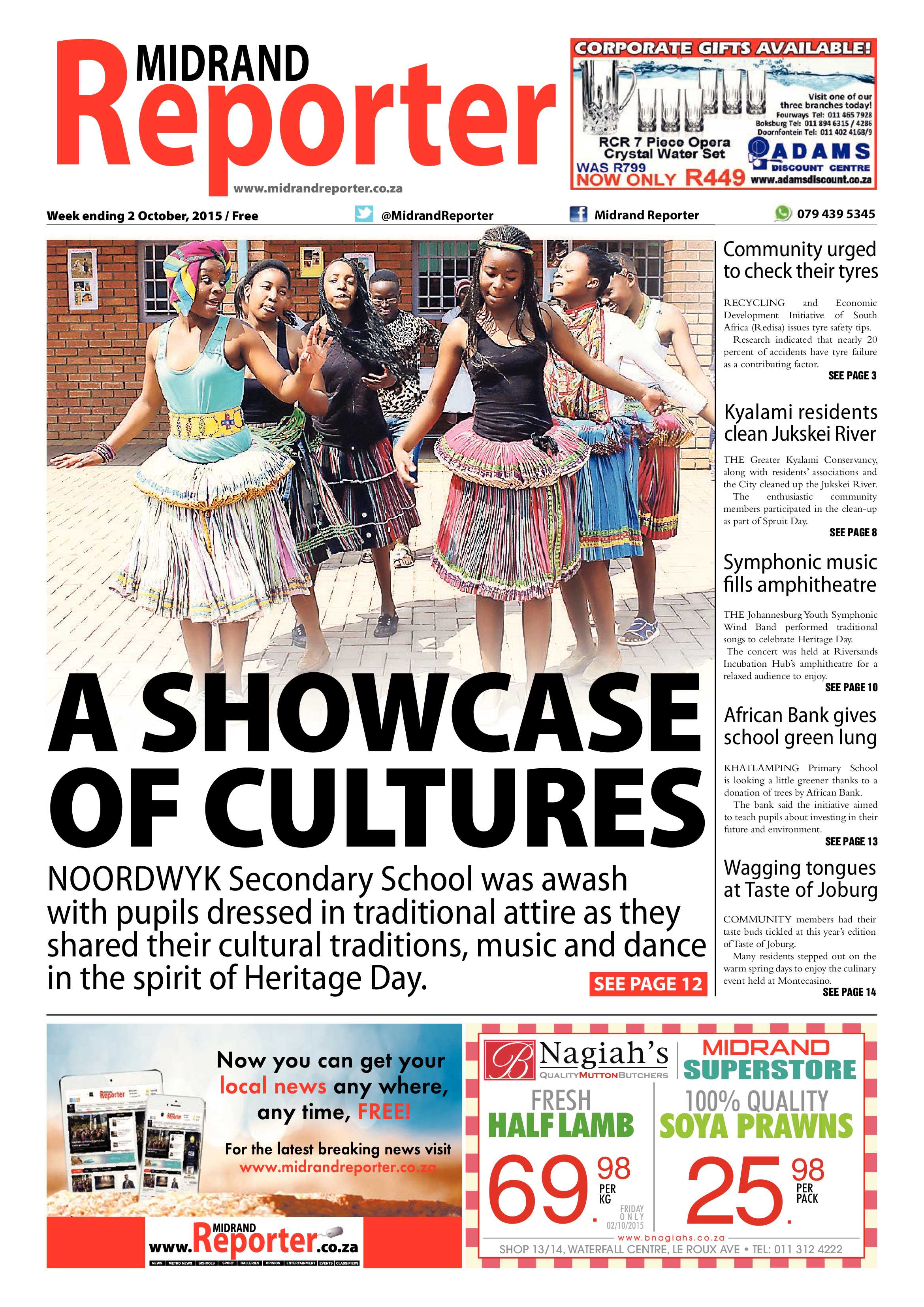 Midrand Reporter 02 October 2015 page 1