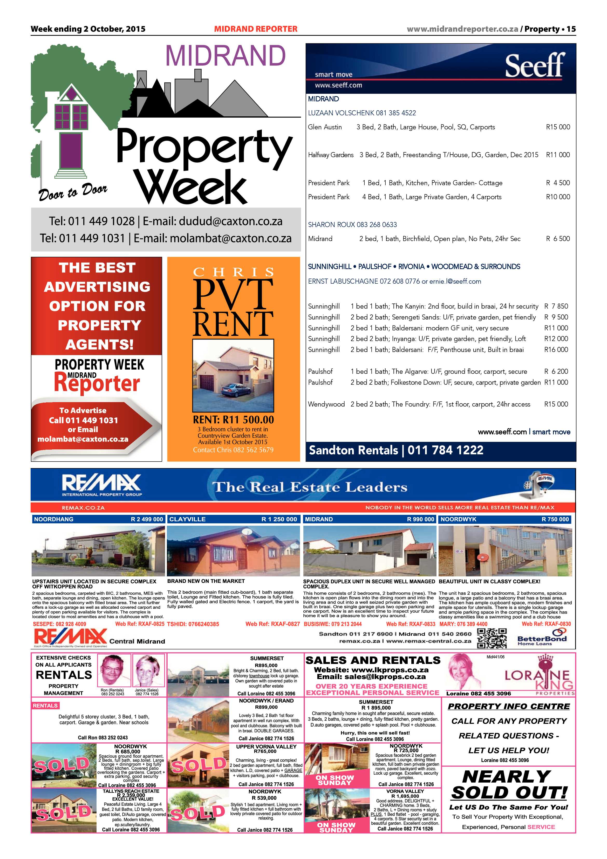 Midrand Reporter 02 October 2015 page 15
