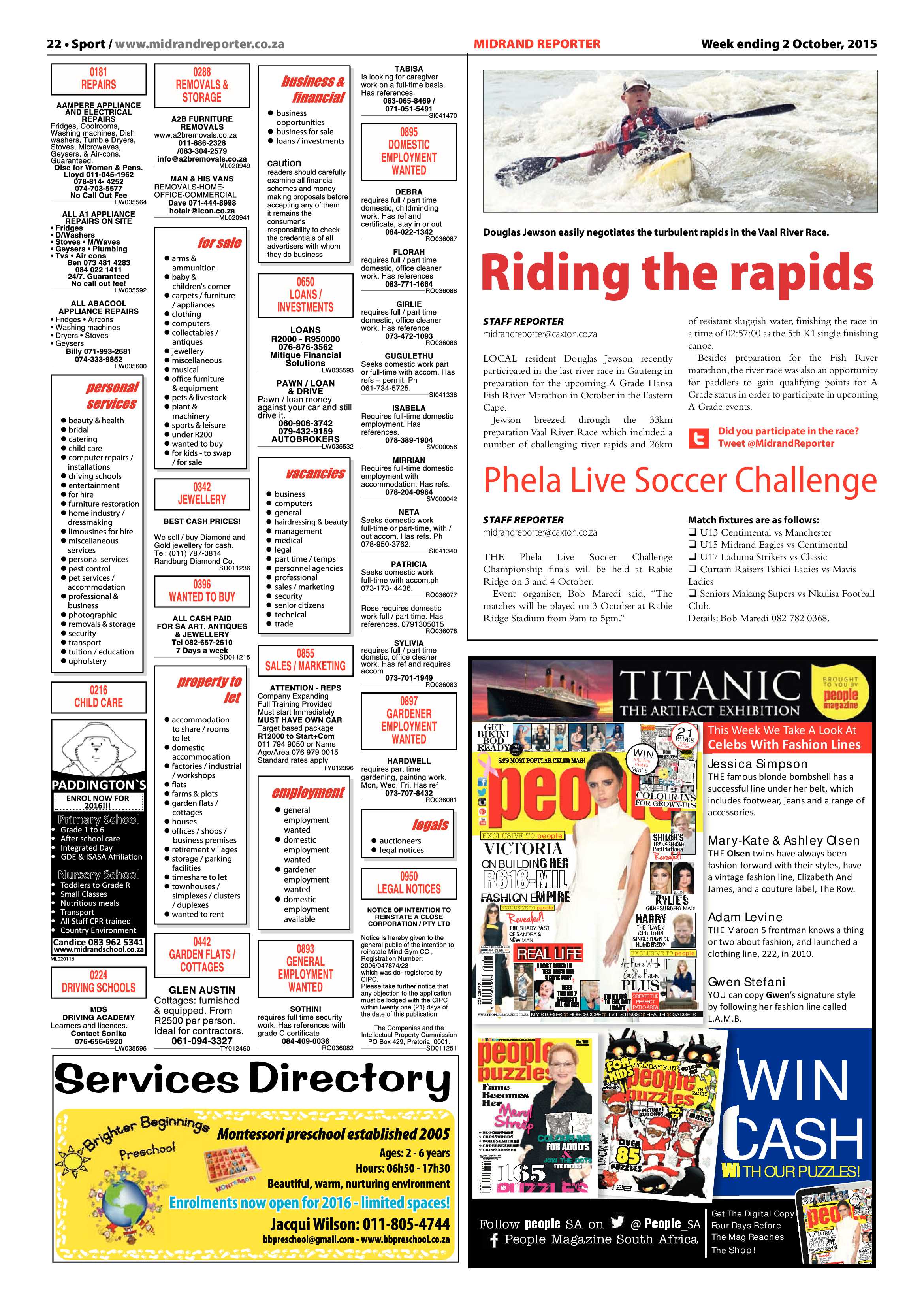 Midrand Reporter 02 October 2015 page 22