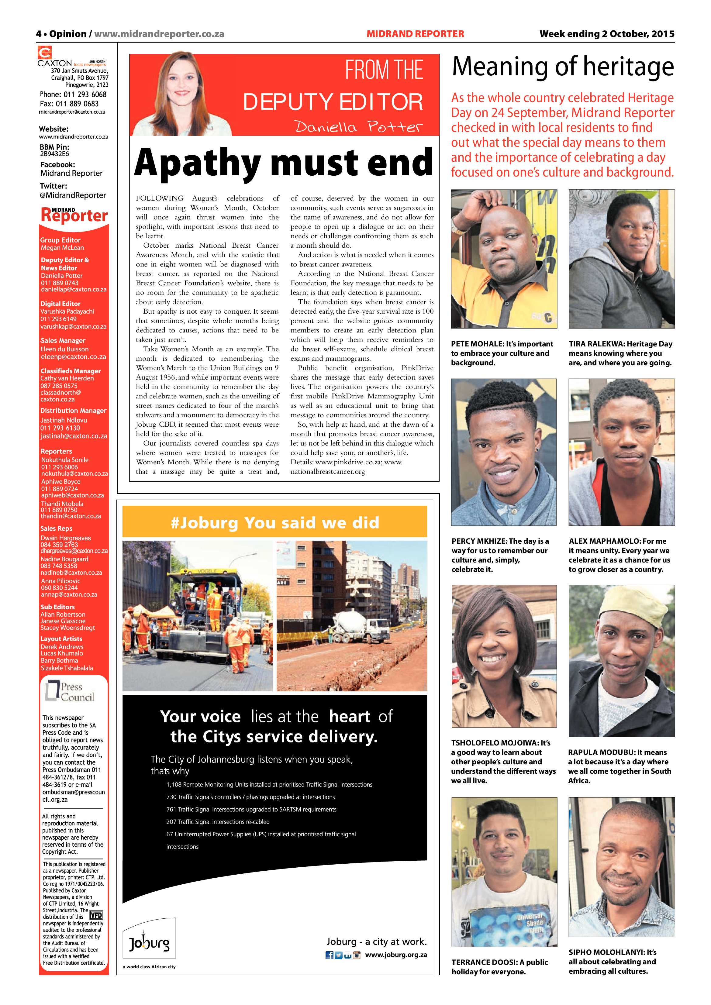 Midrand Reporter 02 October 2015 page 4