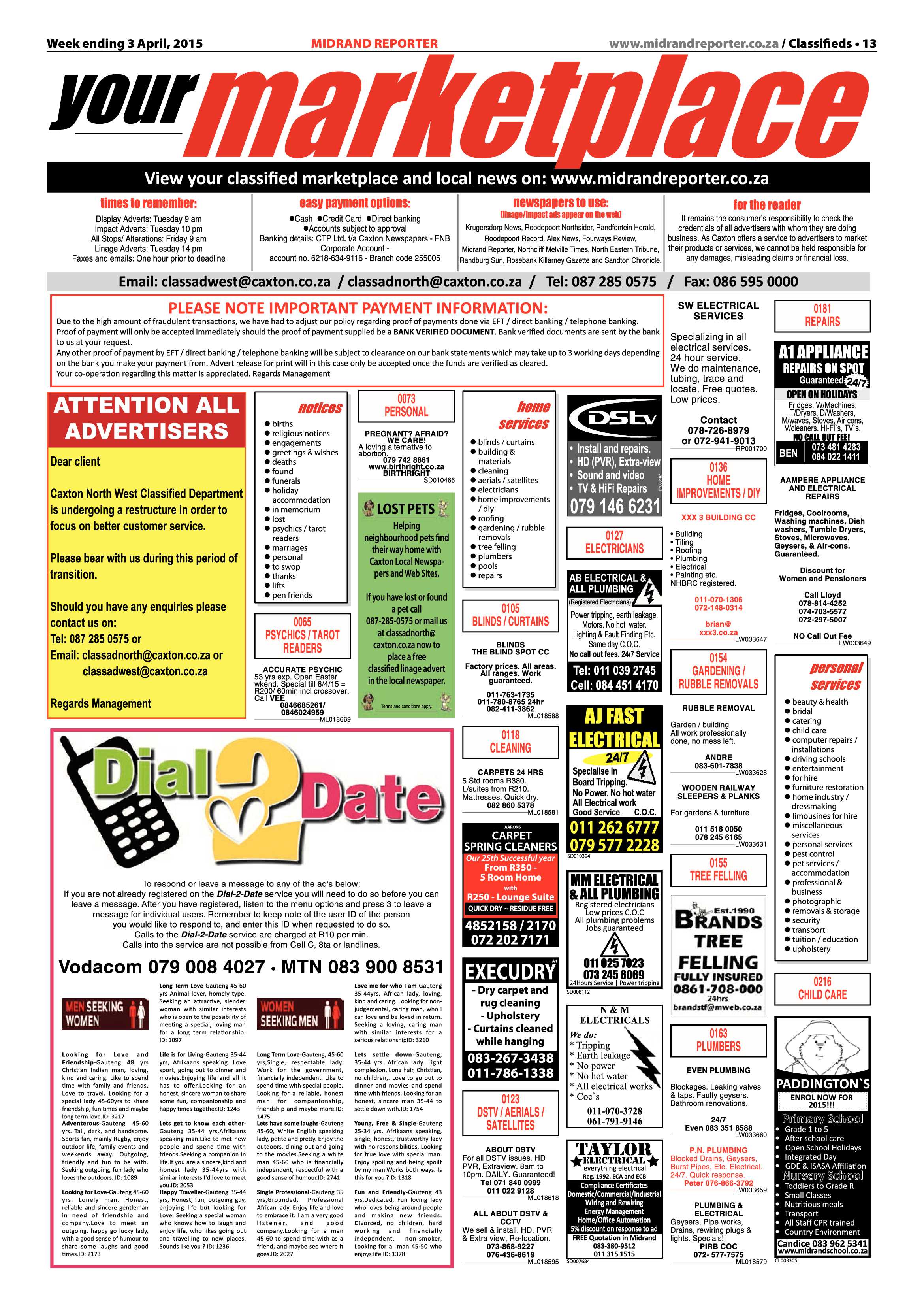 Midrand Reporter 03 April 2015 page 13