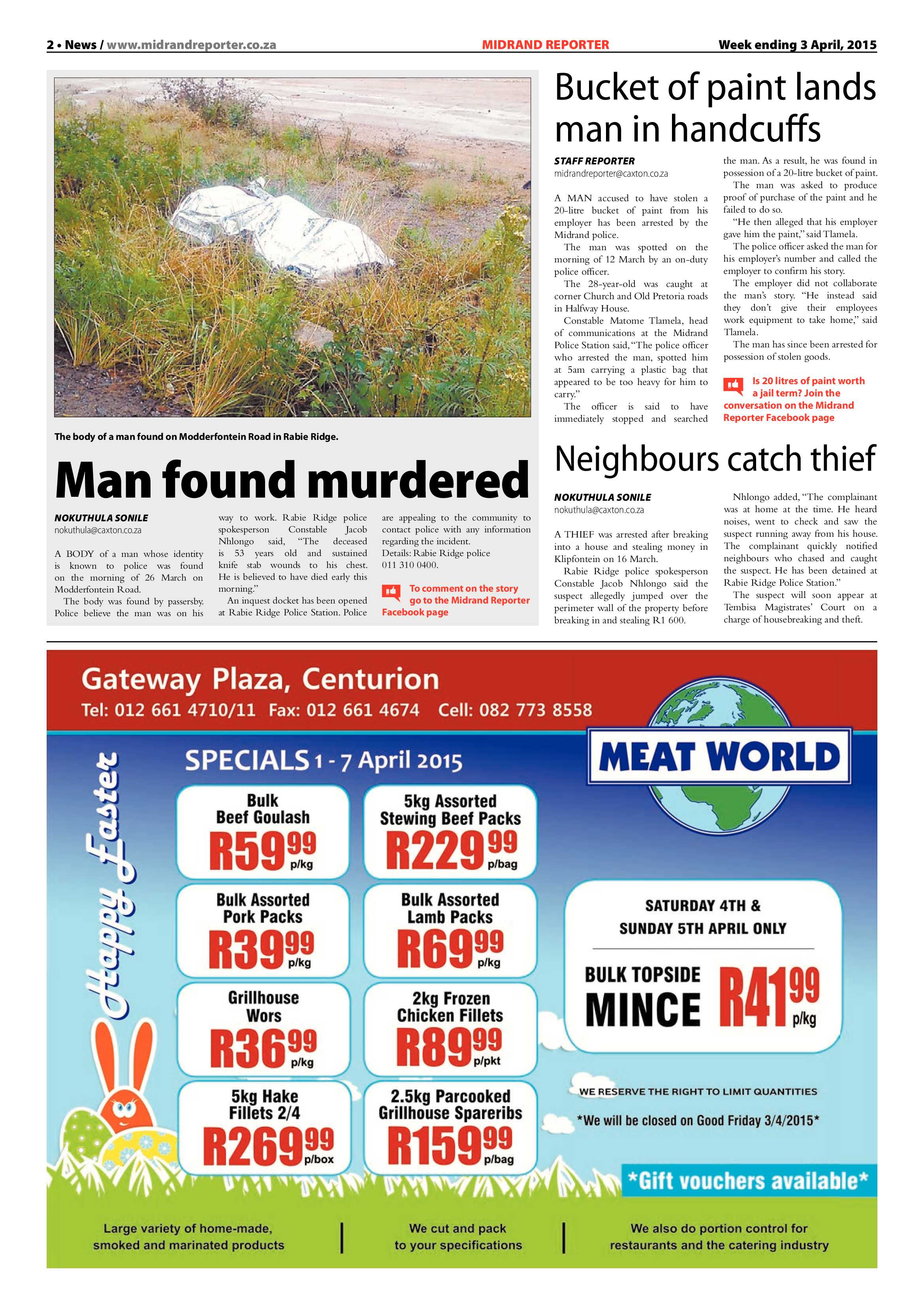 Midrand Reporter 03 April 2015 page 2