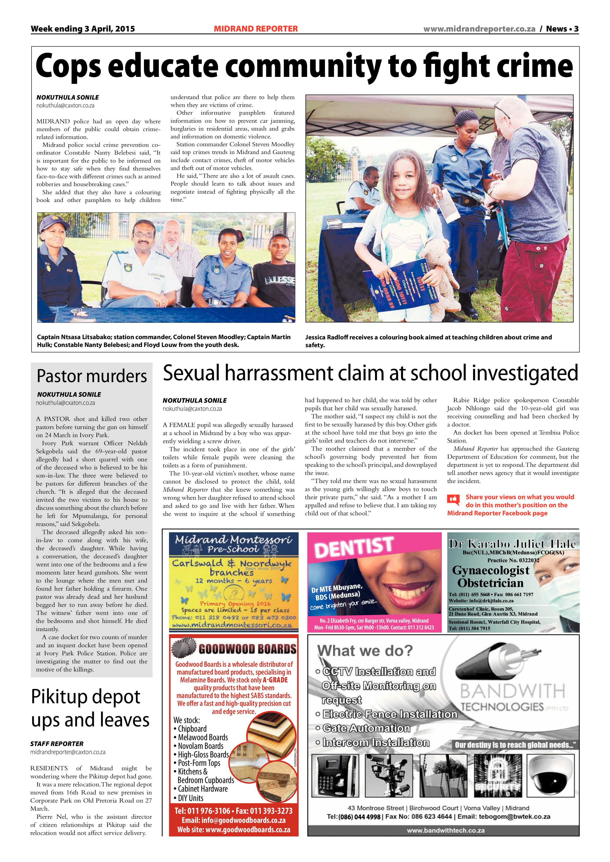 Midrand Reporter 03 April 2015 page 3