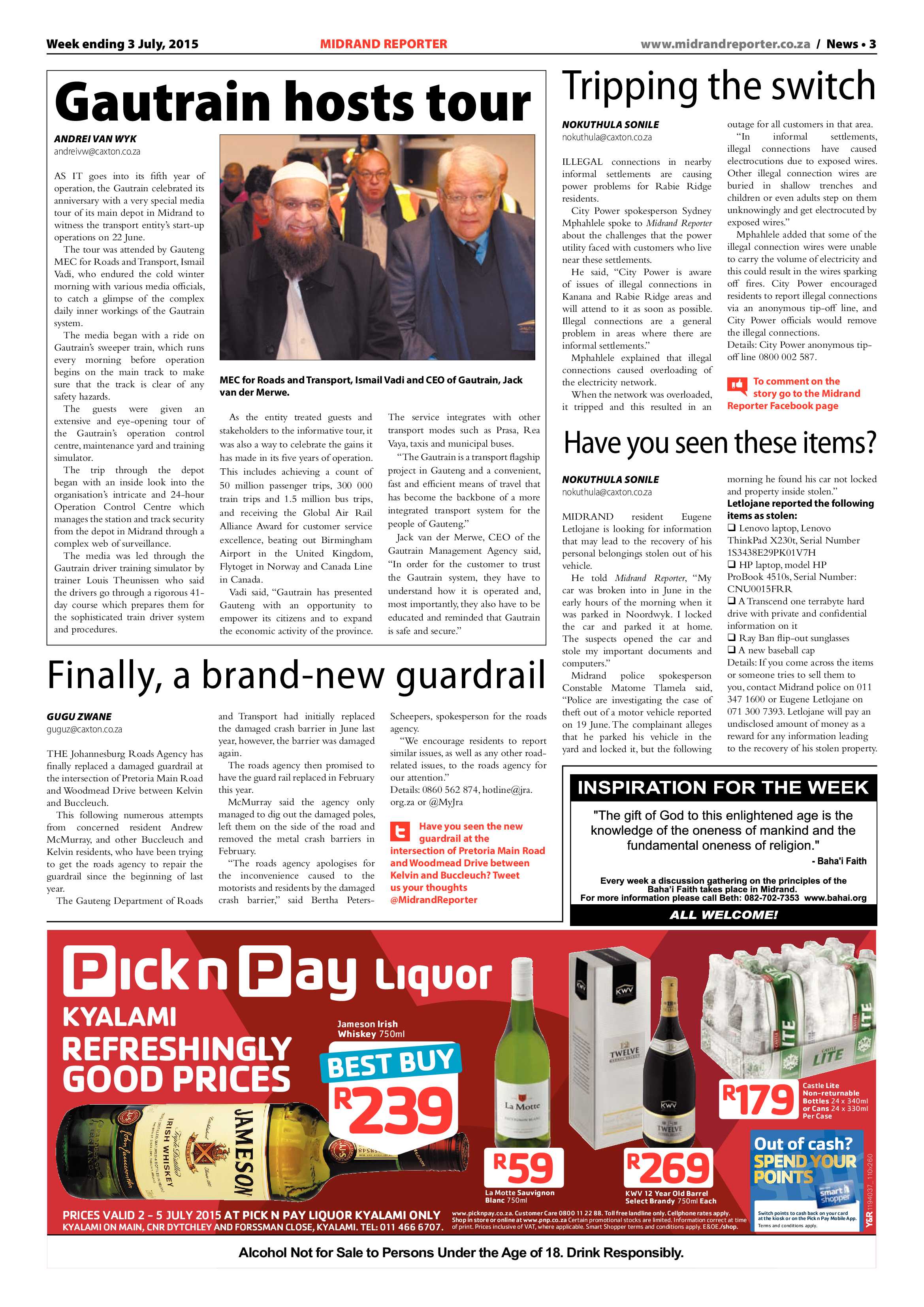 Midrand Reporter 03 July 2015 page 3