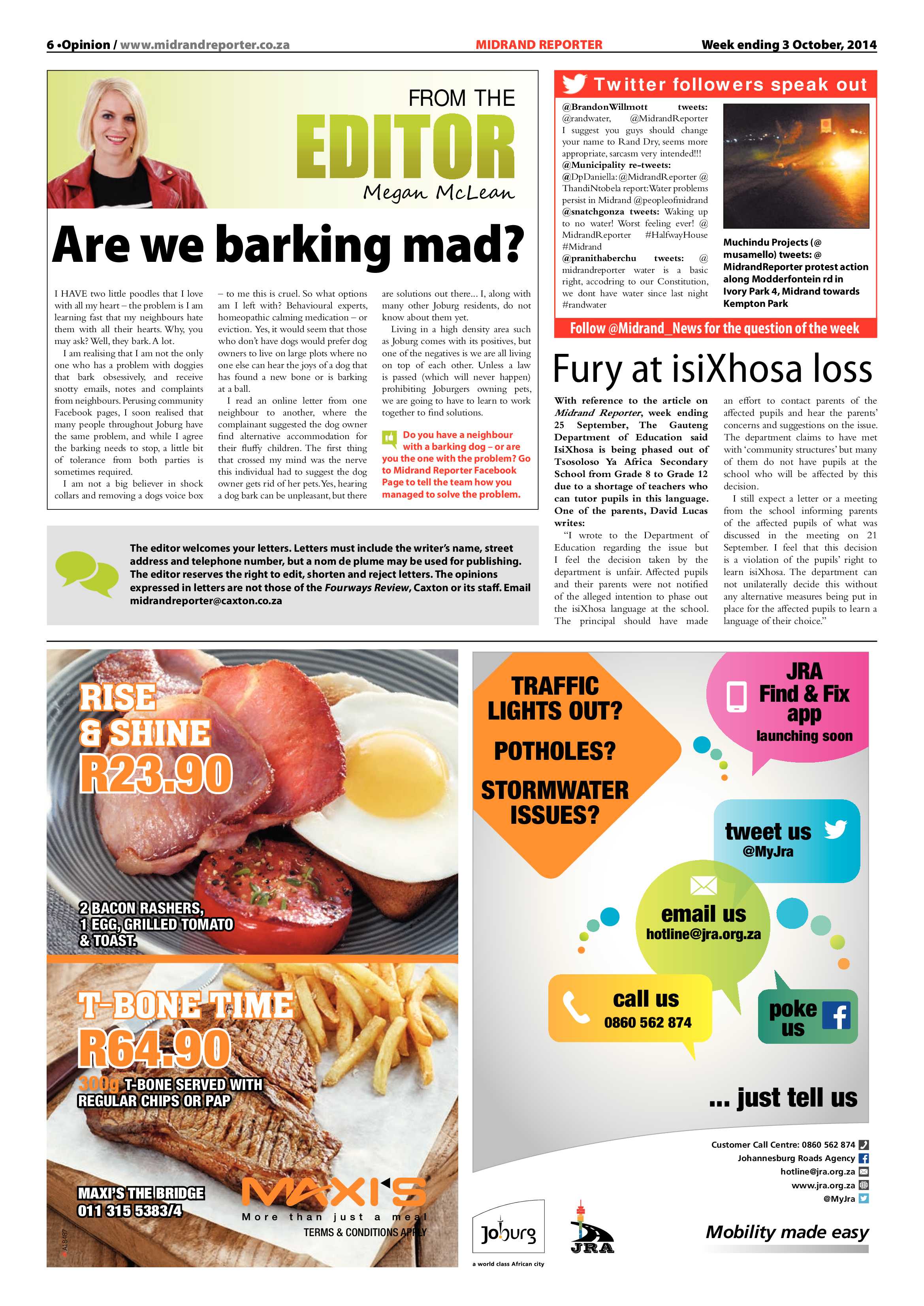Midrand Reporter 03 October 2014 page 6