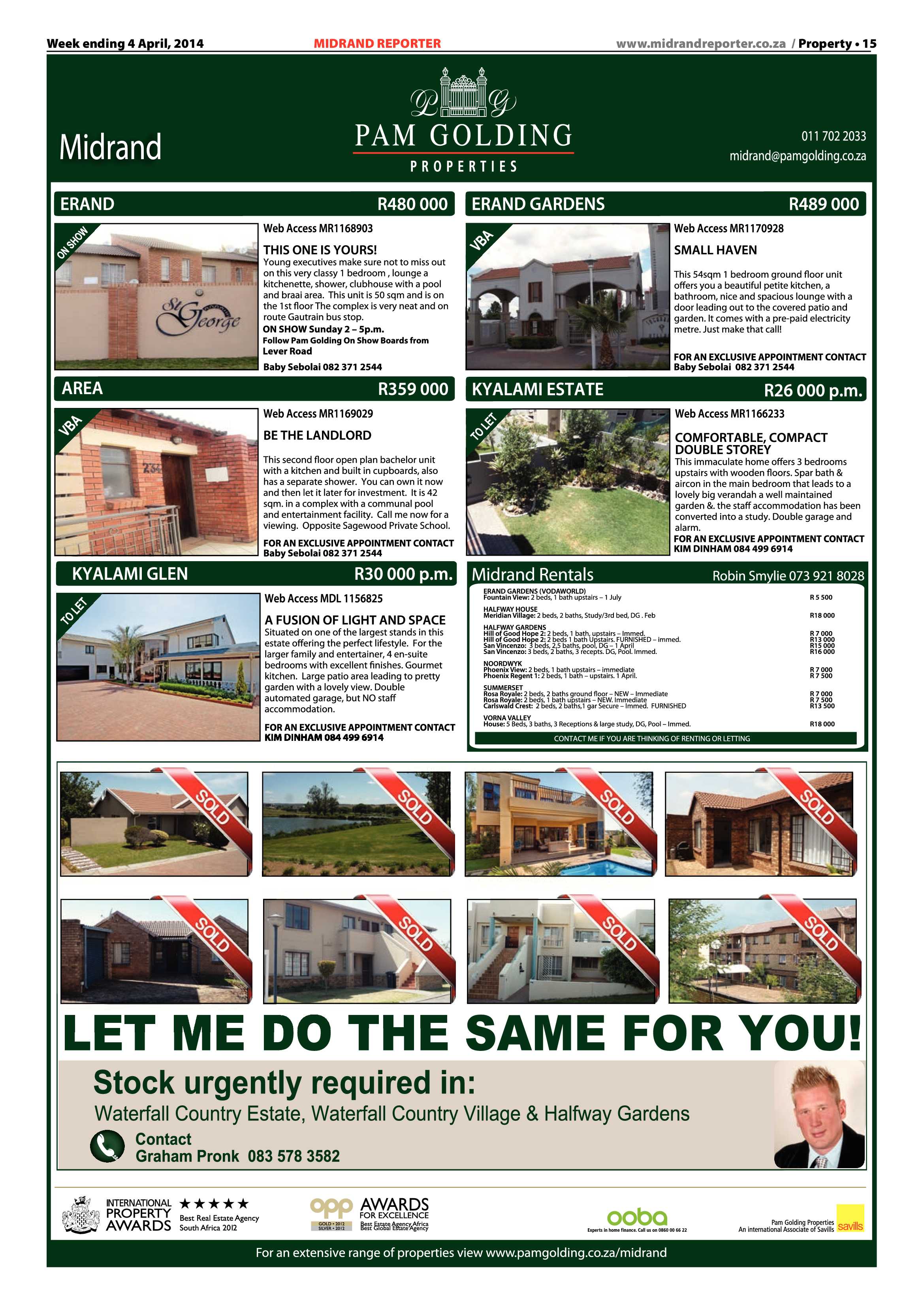 Midrand Reporter 04 April 2014 page 15