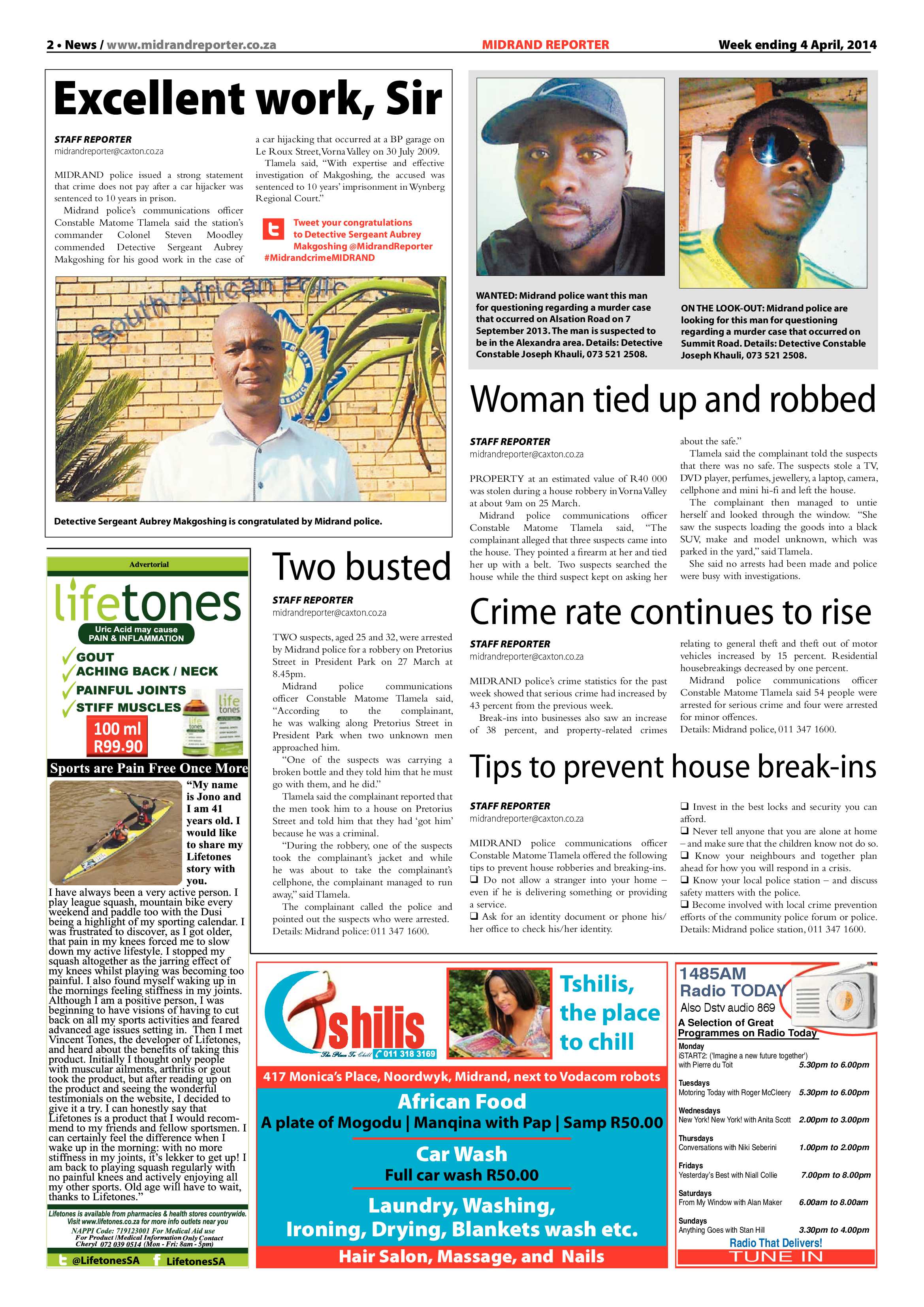 Midrand Reporter 04 April 2014 page 2