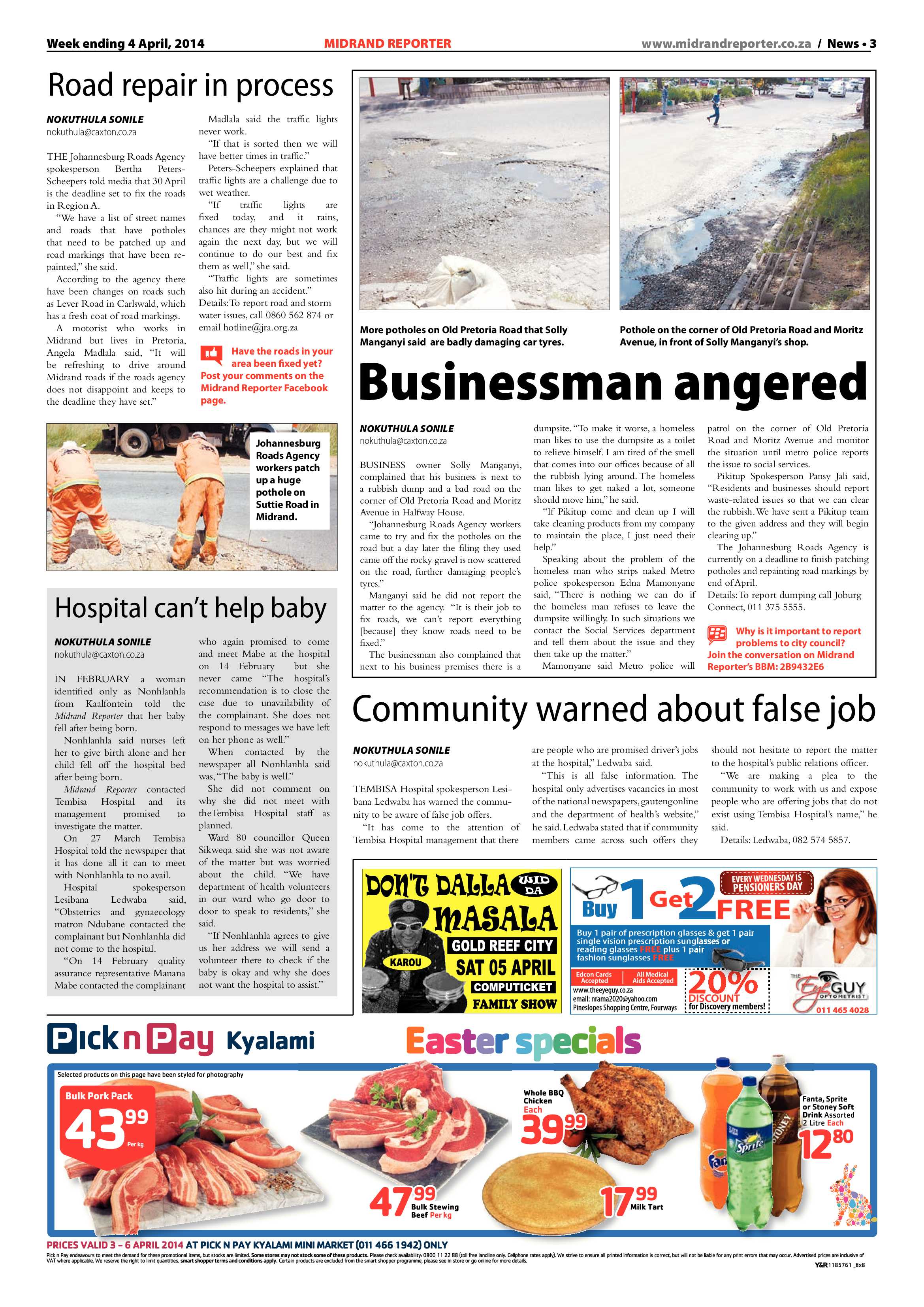 Midrand Reporter 04 April 2014 page 3