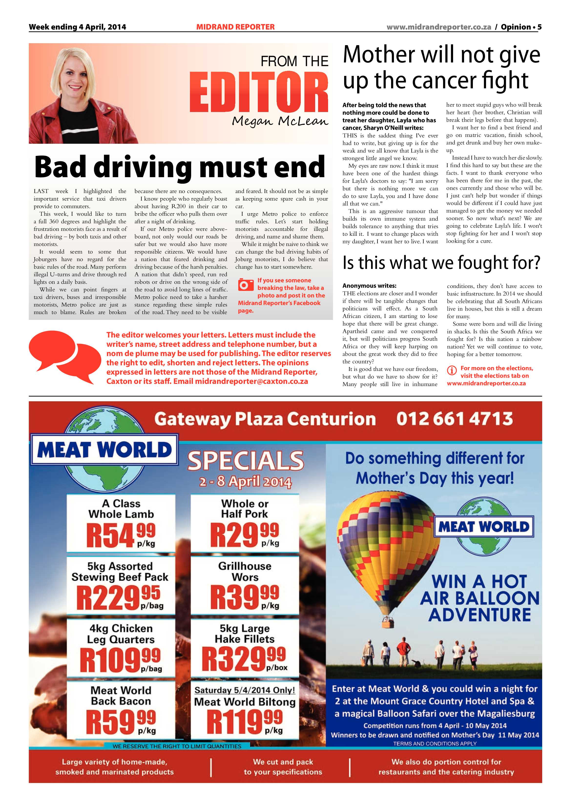 Midrand Reporter 04 April 2014 page 5
